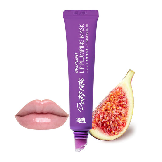 Touch in Sol Pretty Filter Overnight Lip Mask – Hydrating Lip Sleeping Mask for Dry Lips, Korean Lip Care Treatment for Moisture, Plumping Effect for Fuller, Smooth Lips #Fig & Vanilla (0.3 fl.oz/9ml)