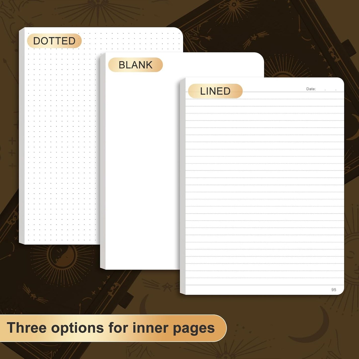 Plain Journal for Women Men, 192 Pages A5 Notebook Journal, Hardcover Notebook with 100Gsm Thick Pages, Leather Note Book for Writing, Travel, Business, Office, Prayer 5.7 x 8.3,Black