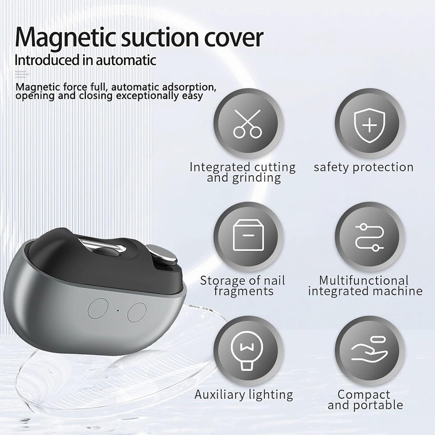 Imwing Easy Clip, Olygee/Yosody/Fanyil Easyclip Electric Nail Clippers & Polisher 2-in-1 with LED Light - Safe Toe & Fingernail Trimmer for Seniors, Adults, Kids, Baby (Mix)