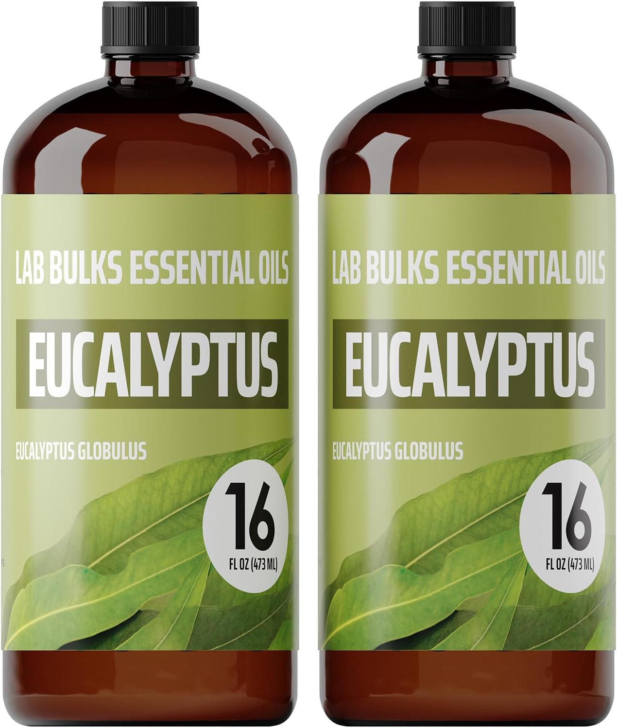 Eucalyptus Essential Oil (2 Pack) for Diffusers, Home Care, Candles, Aromatherapy, 16 oz Bulk Bottle, Eucalyptus Oil Spray