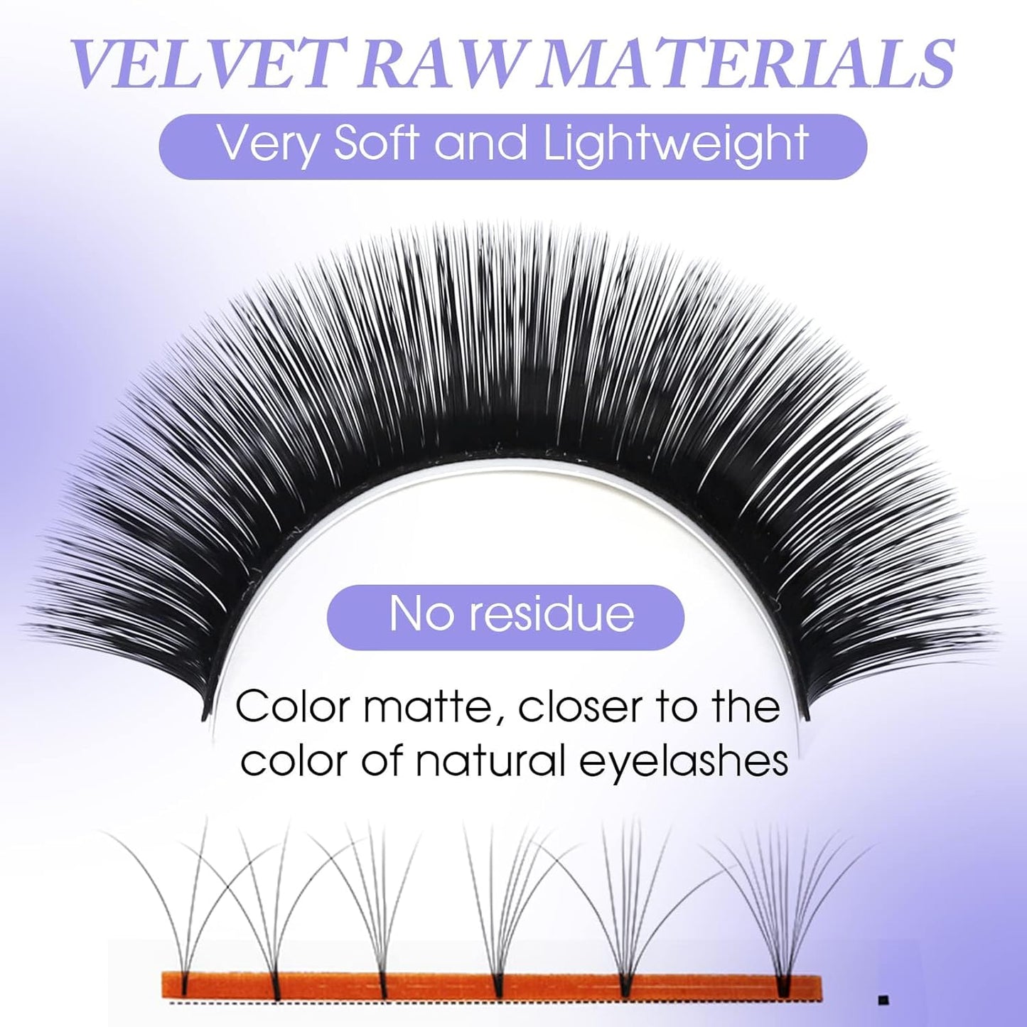 Easy Fan Volume for Lash Artists: Wendy, Handmade Fans for Eyelash Extensions, Self Fanning, Blooming, C-KH, Black, D-0.07-14-20