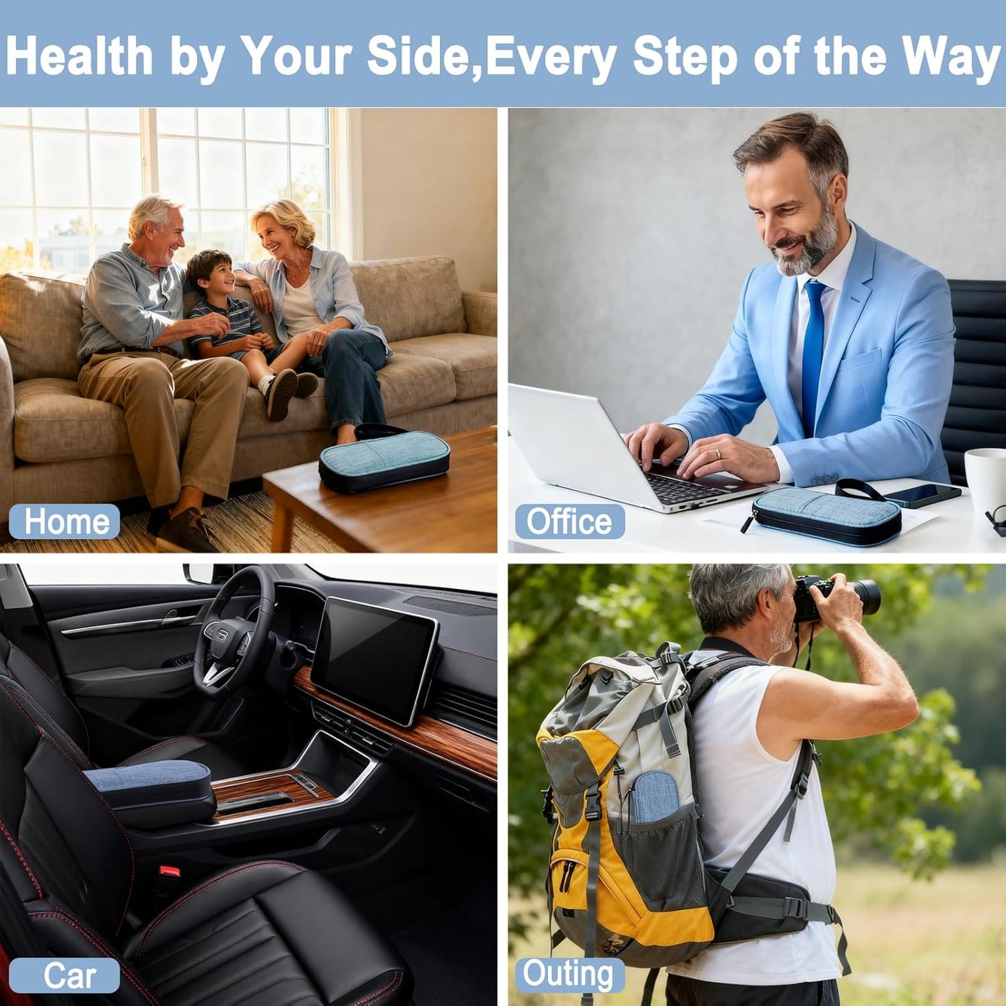 Insulin Cooler Travel Case with 2 x 90g TSA Approved Ice Packs – Insulated Diabetic Medication Bag for Insulin Pens & Supplies – Compact & Waterproof for Daily Use & Travel