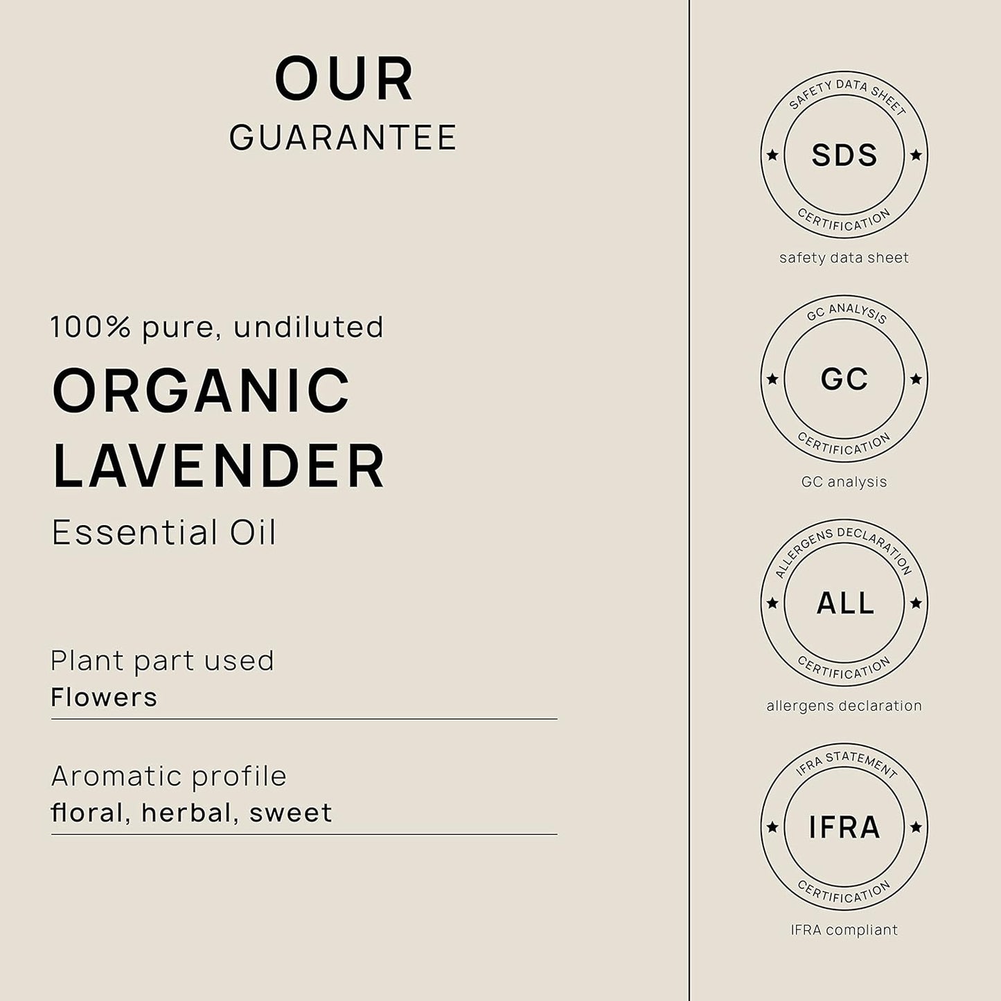 VINEVIDA Organic Lavender 10 mL Undiluted Essential Oil - Pure, Unscented