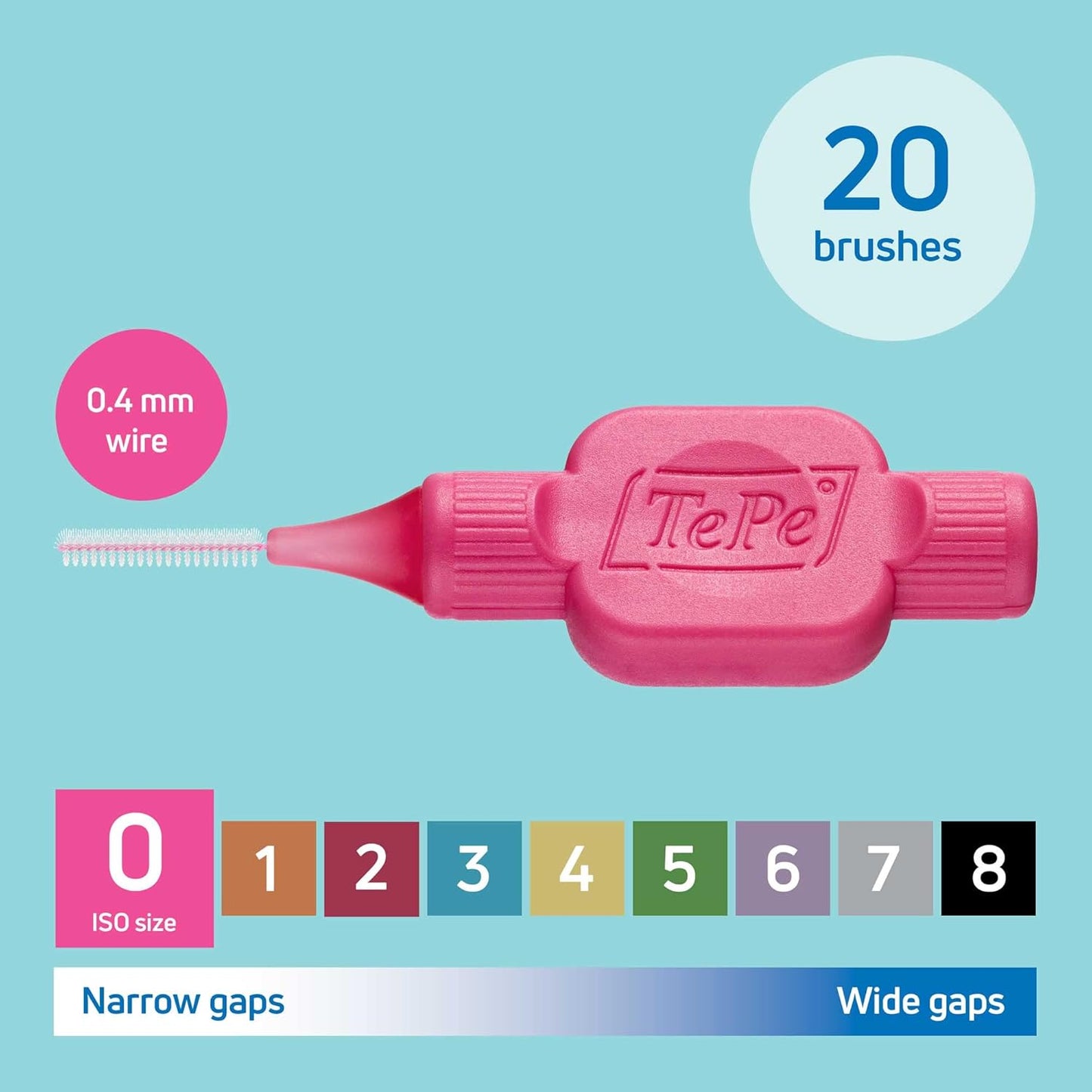 TePe® Interdental Brush Original Pink 0.4 mm 20-Pack