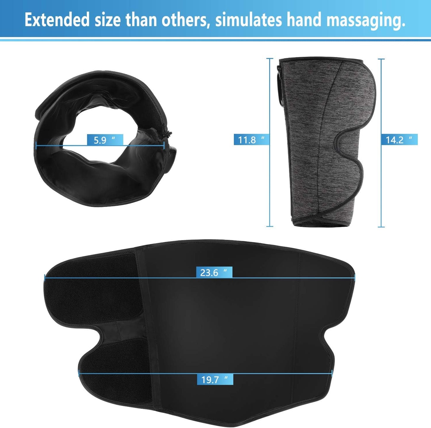 CINCOM Cordless Leg Compression Massager, Wireless Leg Massager for Circulation, Calf Massager for Pain Relief, Edema, Blood Clot, Relax, Fast Recovery