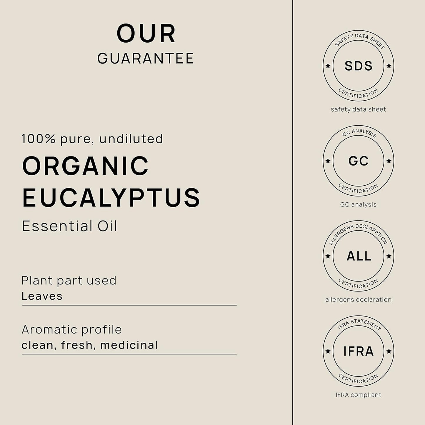 VINEVIDA Organic Eucalyptus Essential Oil 16 oz - Undiluted, Pure, Vegan, and Sustainable