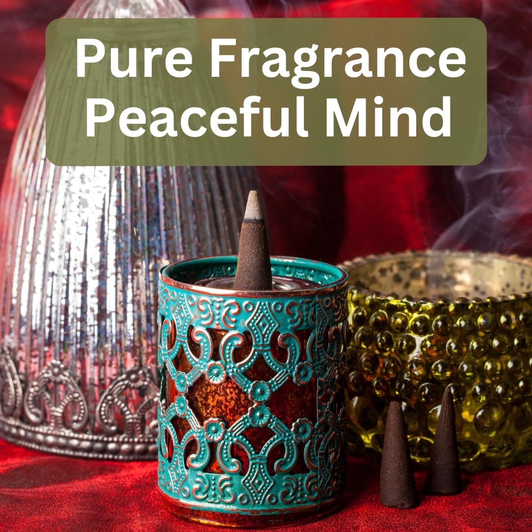 Yajna Palo Santo 100%-Natural-Incense-Cones Handmade-Hand-Dipped Organic-Chemicals-Free for-Purification-Relaxation-Positivity-Yoga-Meditation The-Best-scents (60 Count)