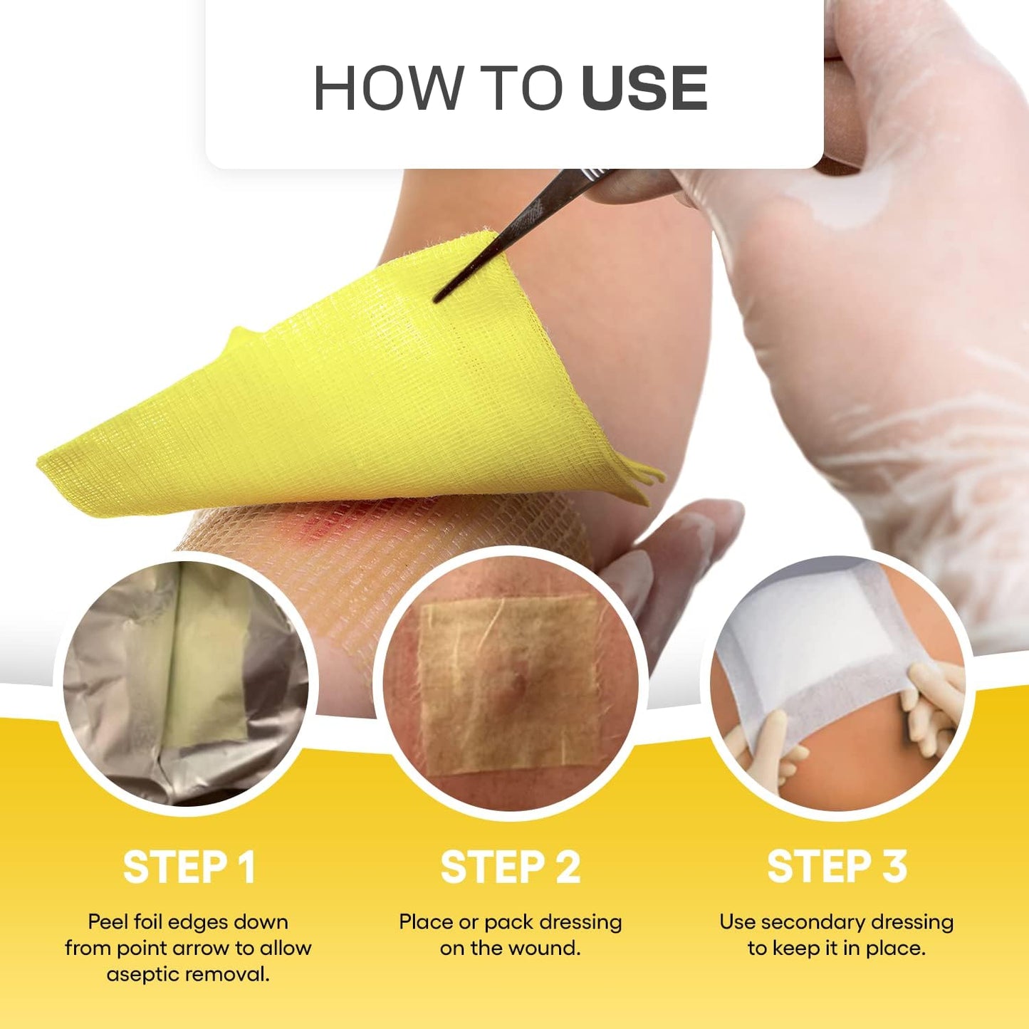 AWD Medical Xeroform Petrolatum Dressing - Non-Adhering Gauze Pad - Fine Mesh Gauze Patch Sterile - Healthcare Supplies for Wound Care, Burns, Lacerations, & Skin Grafts Aide (Box of 25) (2"x2")