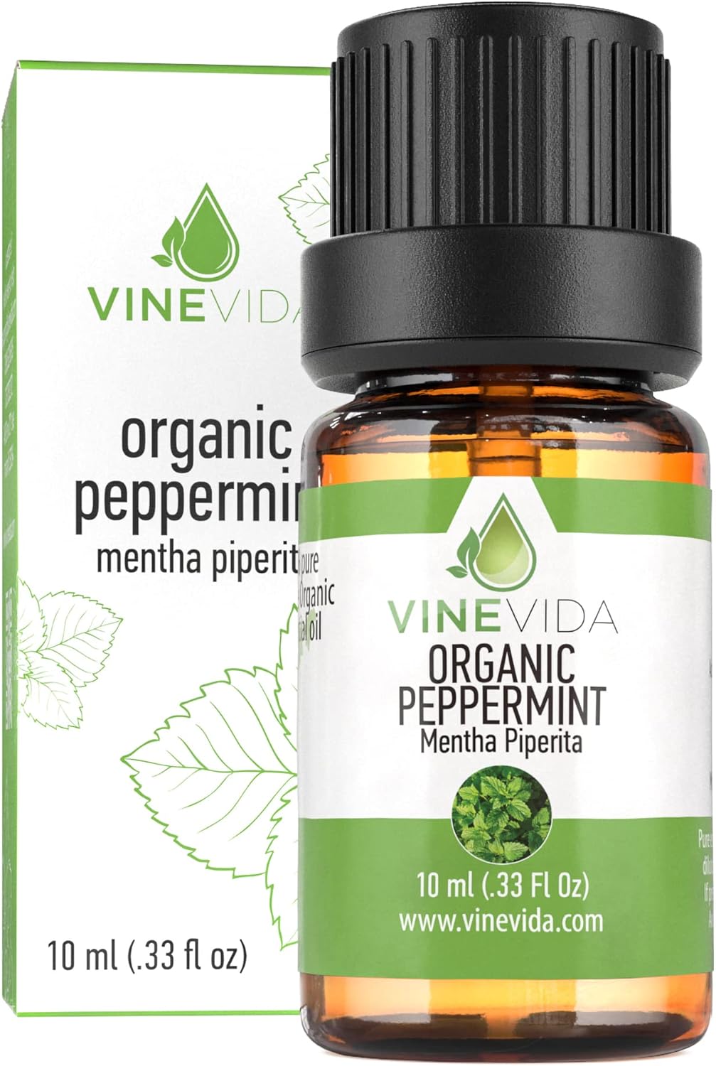 VINEVIDA Organic Peppermint Essential Oil 10 mL - Undiluted Candle Oil Scent for DIY Candlemaking and Soap Making