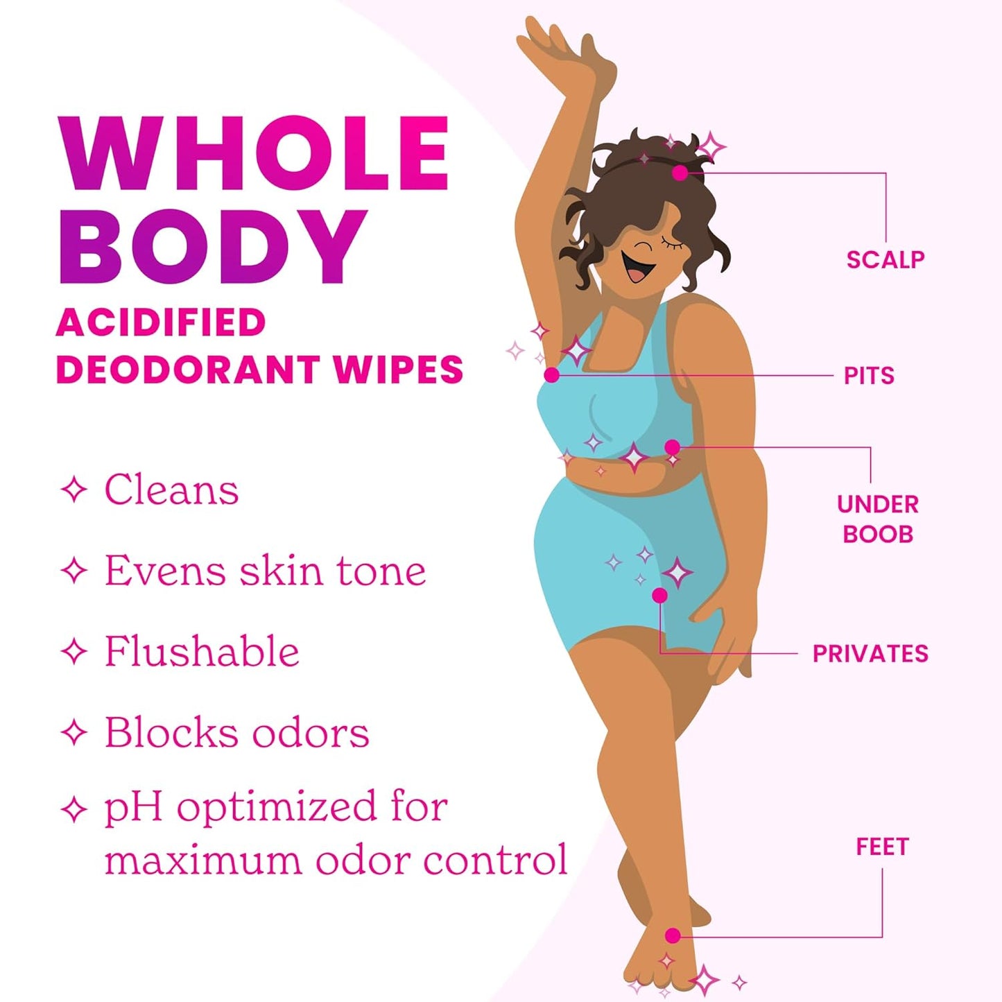 Lume Acidified Deodorant Wipes - 24 Hour Odor Control - Aluminum Free, Baking Soda Free, Skin Loving - 45 Count (Pack of 2) (Cool Cucumber)