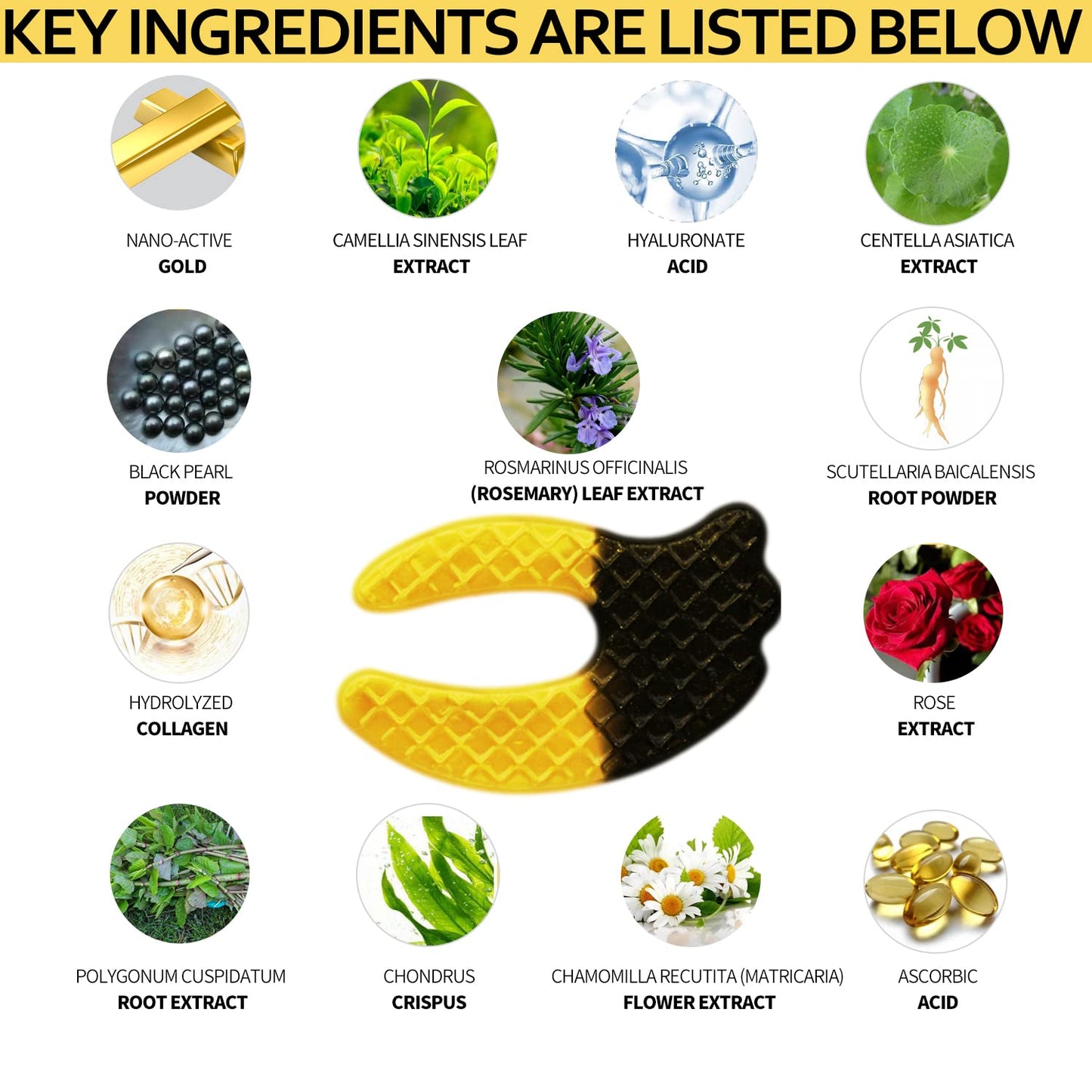 ICANdOIT 24K Gold Eye Mask For Dark Circles&Puffiness,Anti-Aging,Anti-Wrinkle With Hyaluronic Acid and Collagen,Eye Zone Care Eye Patches for All Skin Types,21Pairs