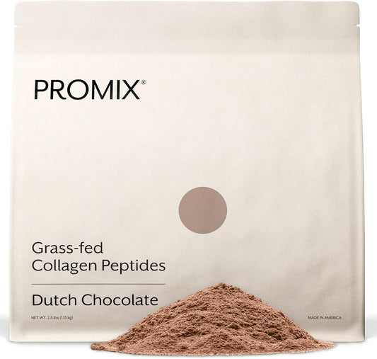 ProMix Nutrition Collagen Peptides, Chocolate - Hydrolyzed Collagen Protein Promotes Healthy Skin, Bones, Joints & Recovery Support - Add to Shakes, Smoothies - 2.5 Pound (Pack of 1)