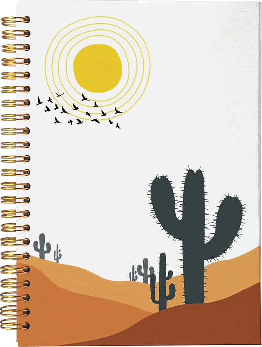 VNWEK Western Notebook,Western School Office Supplies,Boho Notebook,Cactus Notebook,Spiral Notebook Journal 5.5x8.3 Inch