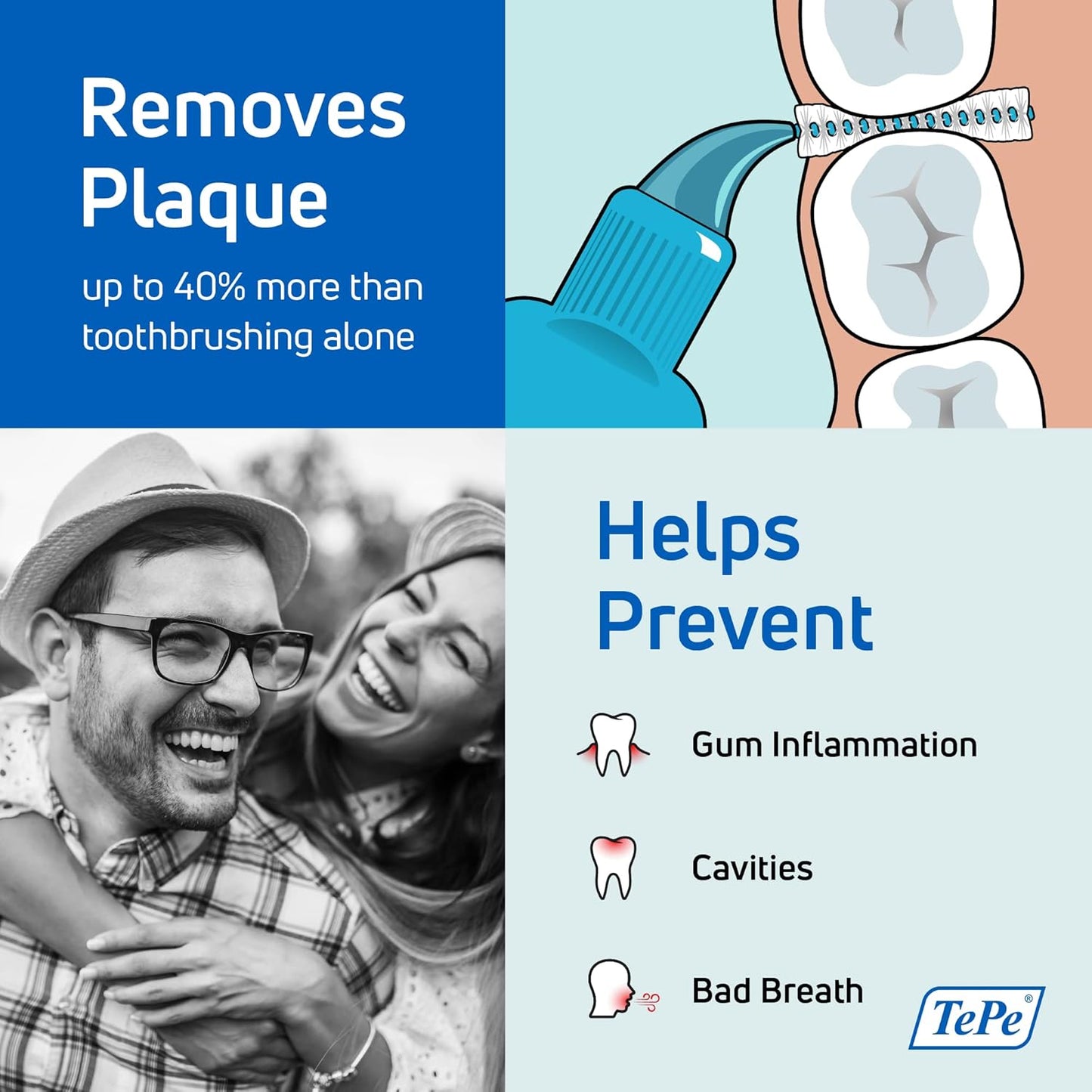 TePe Interdental Brush Angle, Angled Dental Brush for Teeth Cleaning, Pack of 25, 0.45 mm, Extra-Small/Small Gaps, Orange, Size 1