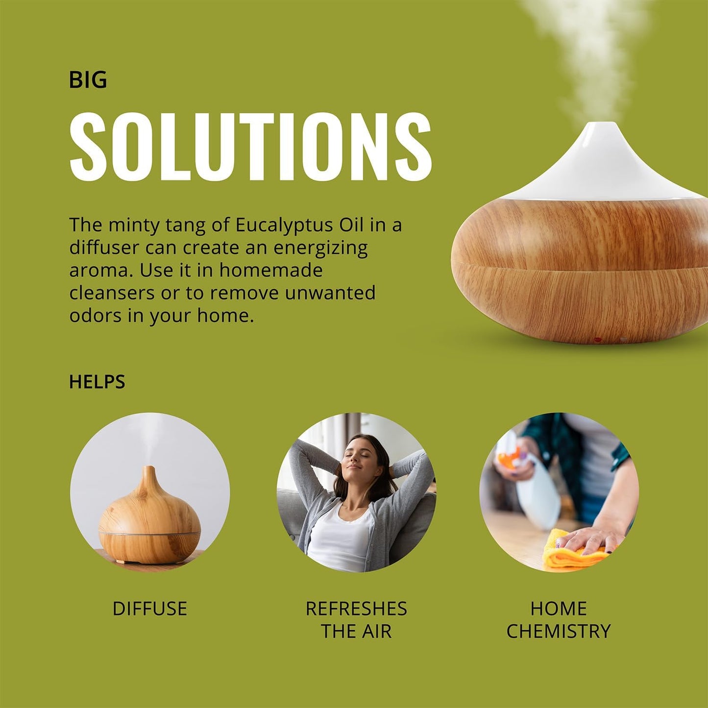 Eucalyptus Essential Oil (2 Pack) for Diffusers, Home Care, Candles, Aromatherapy, 16 oz Bulk Bottle, Eucalyptus Oil Spray