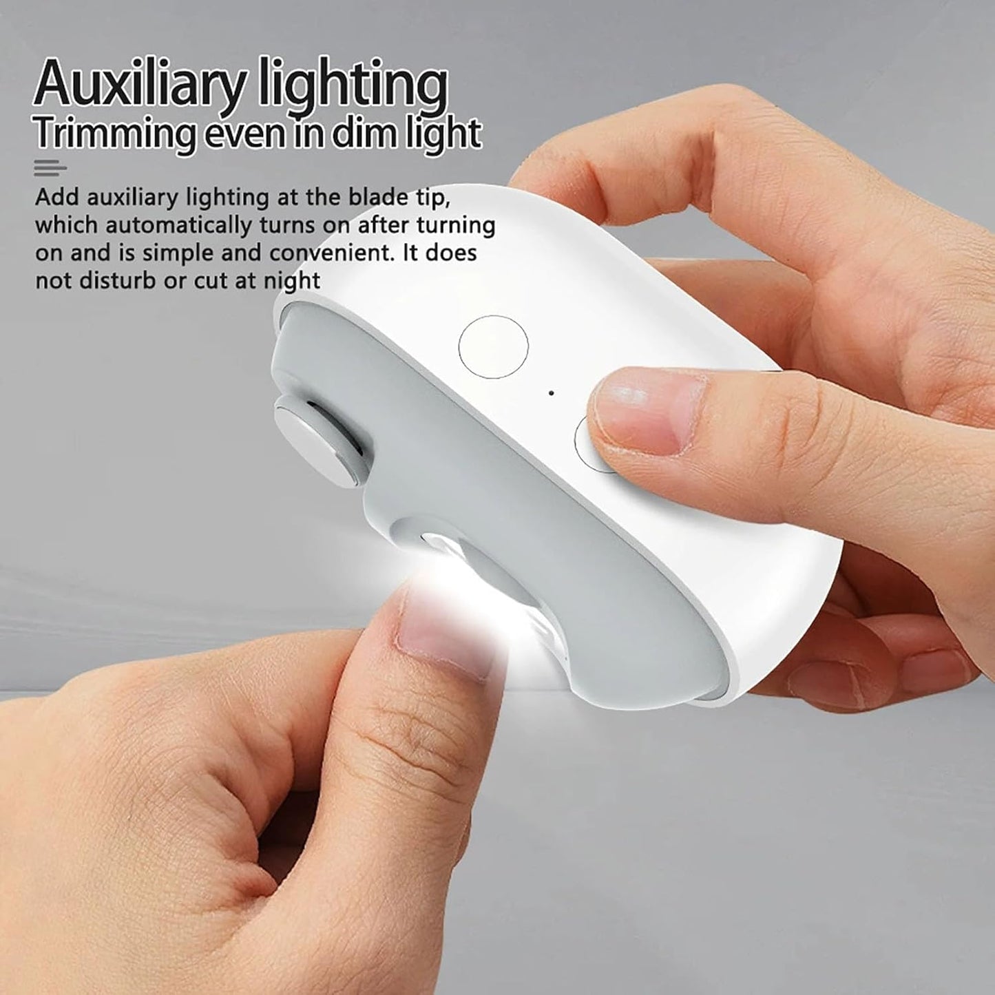 Imwing Easyclip, Vueeze/Yosody/Olygee/Glosrity Easy Clip, 2025 New Upgraded Easyclip Smart Nail Clippe with LED Light - Safe Toe & Fingernail Trimmer for Seniors, Adults, Kids, Baby (Gray)