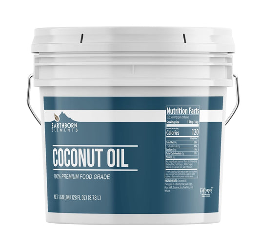Earthborn Elements Coconut Oil (1 Gallon), Non-Hydrogenated, Food Grade, Always Pure