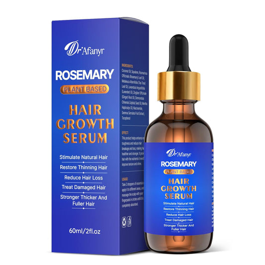 Hair Growth Serum with Rosemary Oil & Saw Palmetto - 100% Natural Plant-Based Formula to Stimulate Follicles, Revive Roots for Visibly Thicker Fuller Hair, Reduce Shedding and Loss For Men & Women