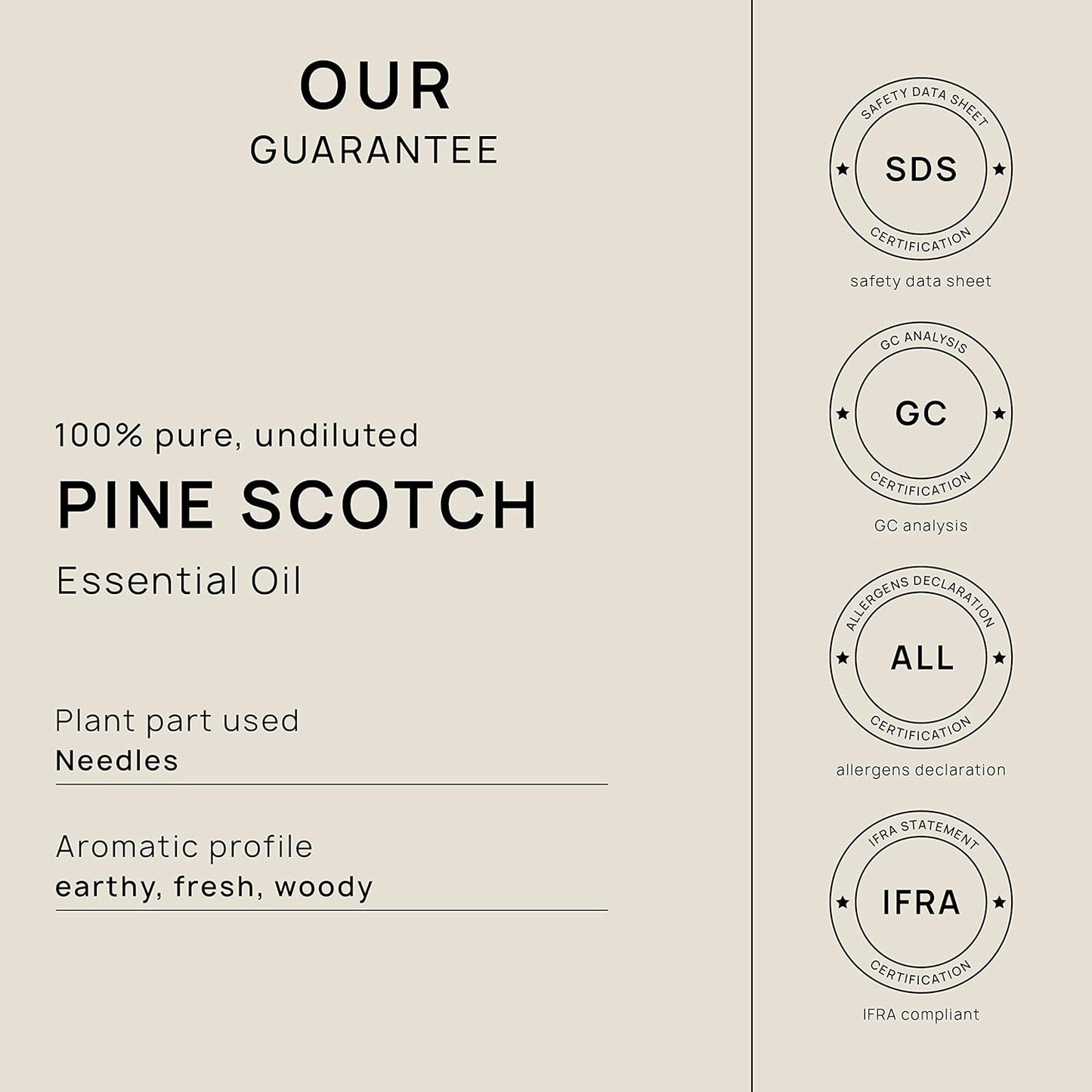 VINEVIDA Pine Scotch Essential Oil 4 oz - Undiluted Oil - DIY Candle Scents - Bulk Oil for Soap Making - Safe for Skin