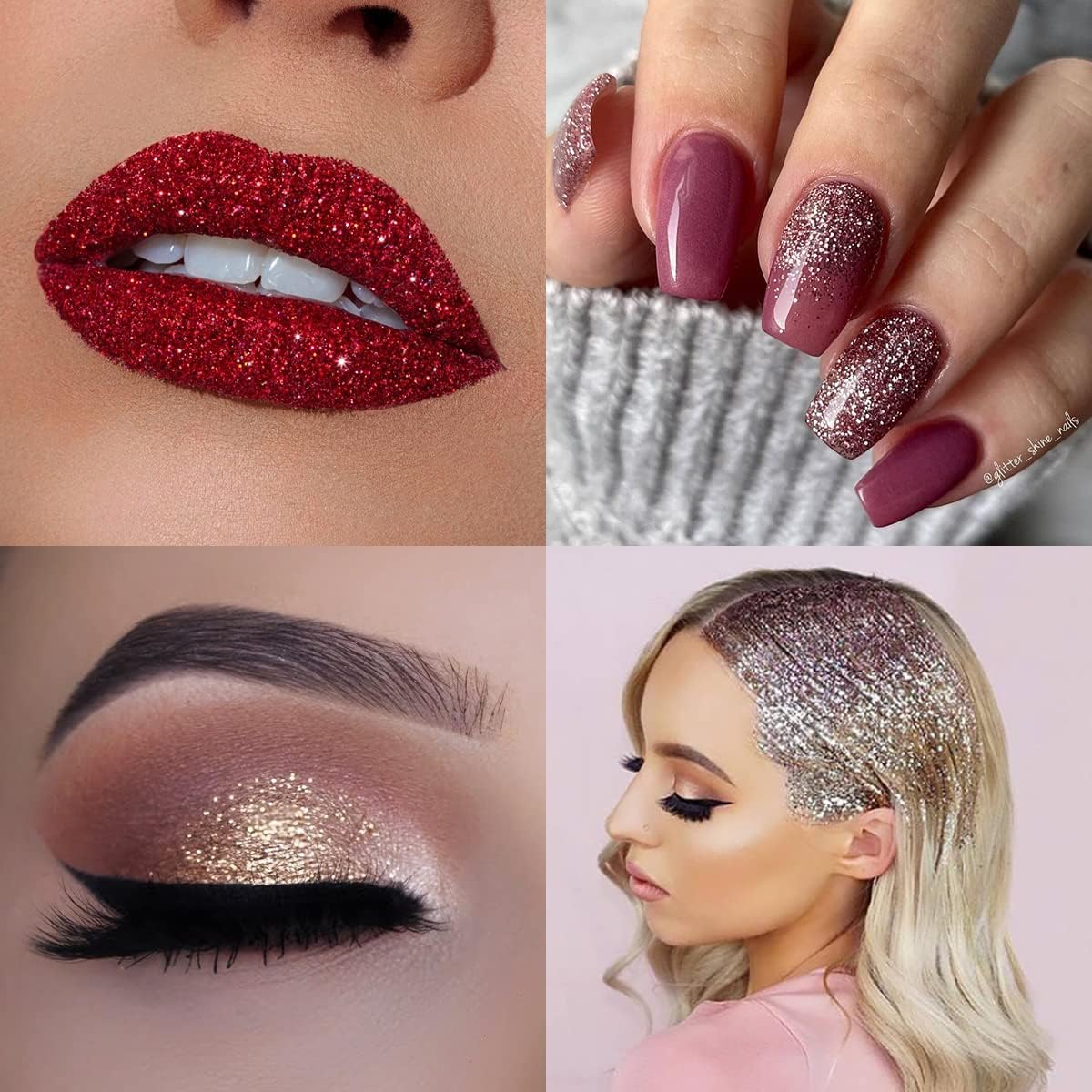 Fine Glitter for Nail Art, 100g/3.5oz Extra Fine Glitter Powder Packs for Epoxy Resin Art, Craft Glitter for Tumblers Candle Slime Making, Festival Body Face Eyeshadow Nail Glitter (Wine)