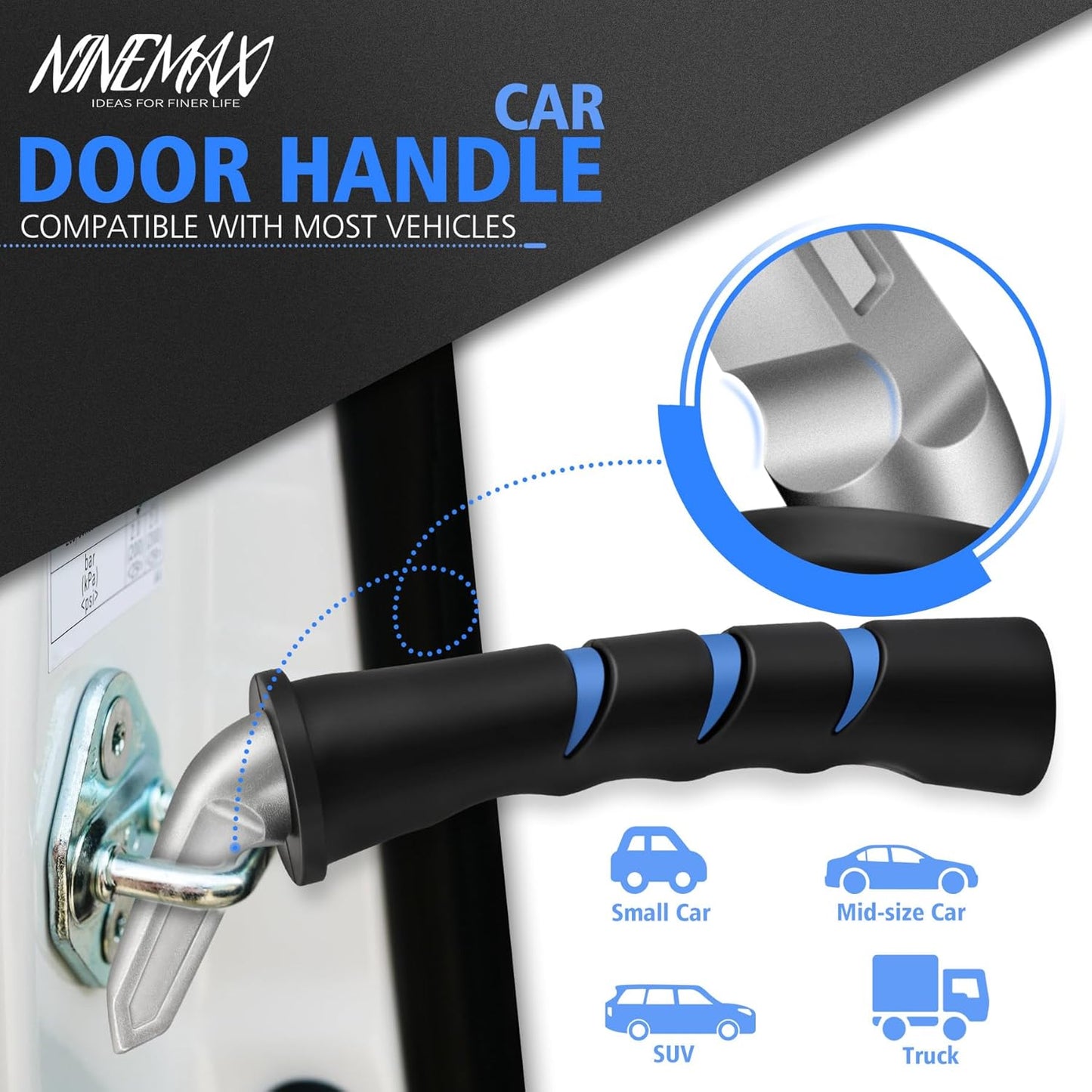 Car Door Handle for Elderly Car Handle Assist Support, Auto Grab Handles, Portable Car Door Cane for Seniors, Handicap (1 pc)