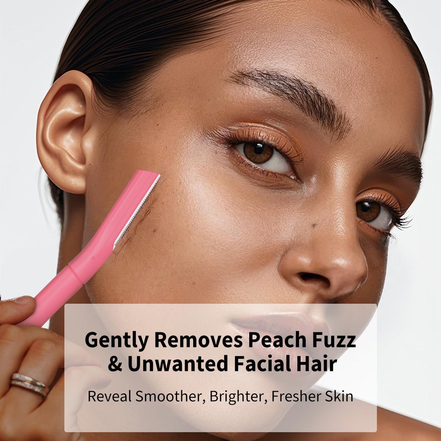 Face Razors for Women, Dermaplane Razor for Women Face, Eyebrow Razor, Dermaplaning Tool, Gentle Exfoliation Microblades for Sensitive Skin, Peach Fuzz Remover