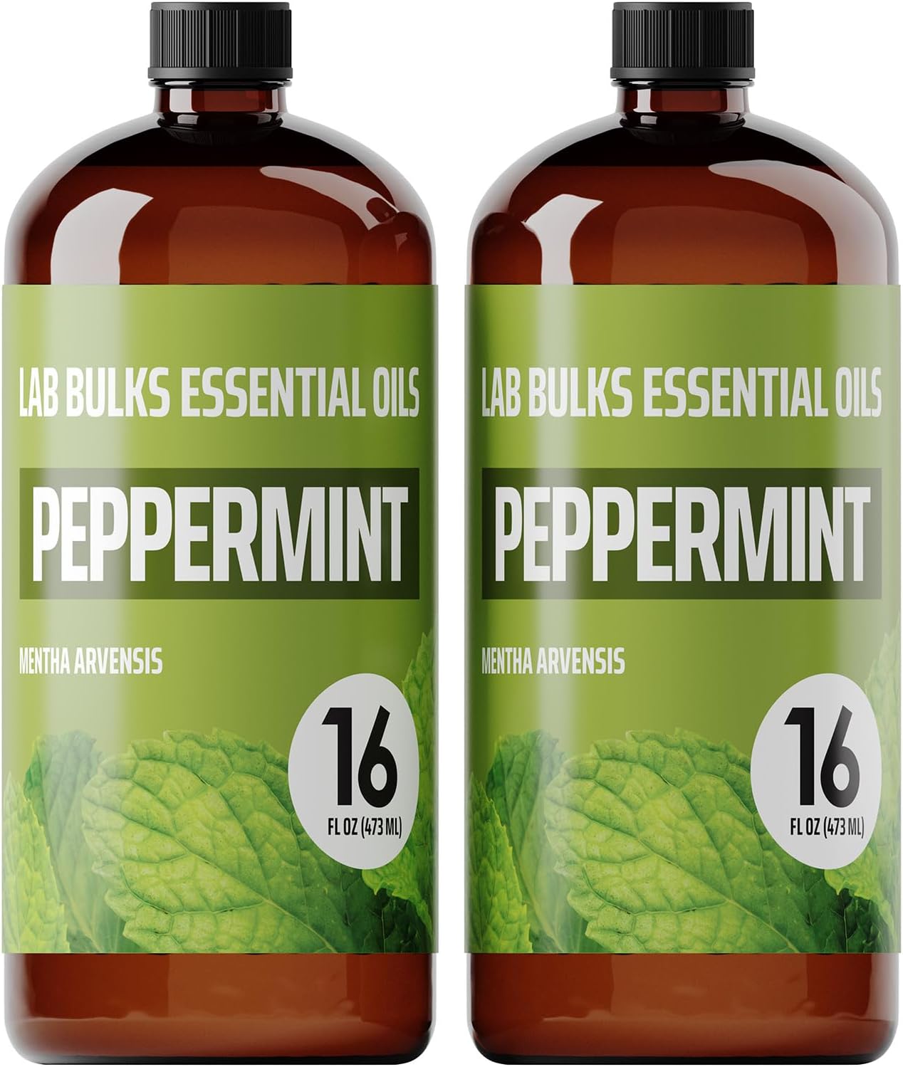 Peppermint Essential Oil (16 oz, 2 Pack) – Bulk Peppermint Oil for Diffusers, Candles, Cleaning & Sprays