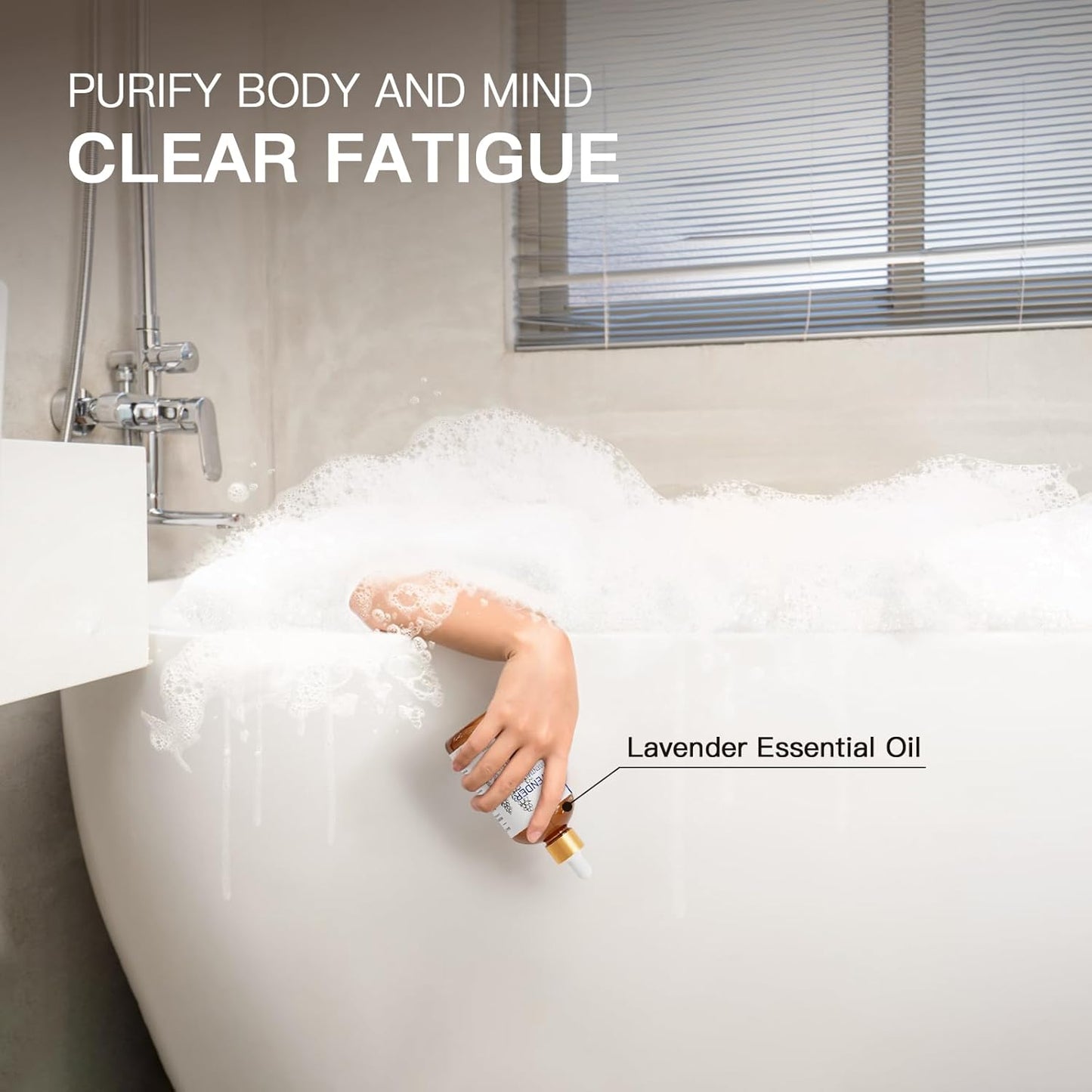 HIQILI Lavender Essential Oil for Diffusers, Aromatherapy, Natural Relaxation, Stress Relief & Sleep Aid, Therapeutic Grade 1 Fl Oz