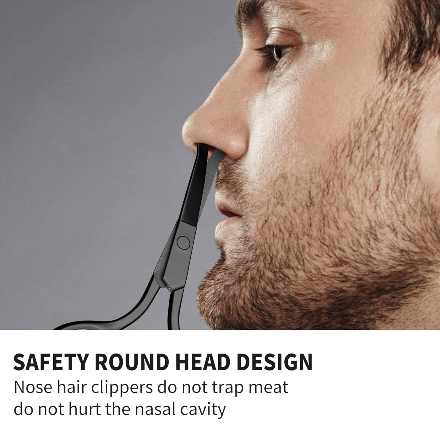 Upgraded Eyebrow Scissors, Small Round Tip Design, Professional Grooming Scissors for Hair, Eyelashes, Nose, Eyebrow Trimming, Mustache