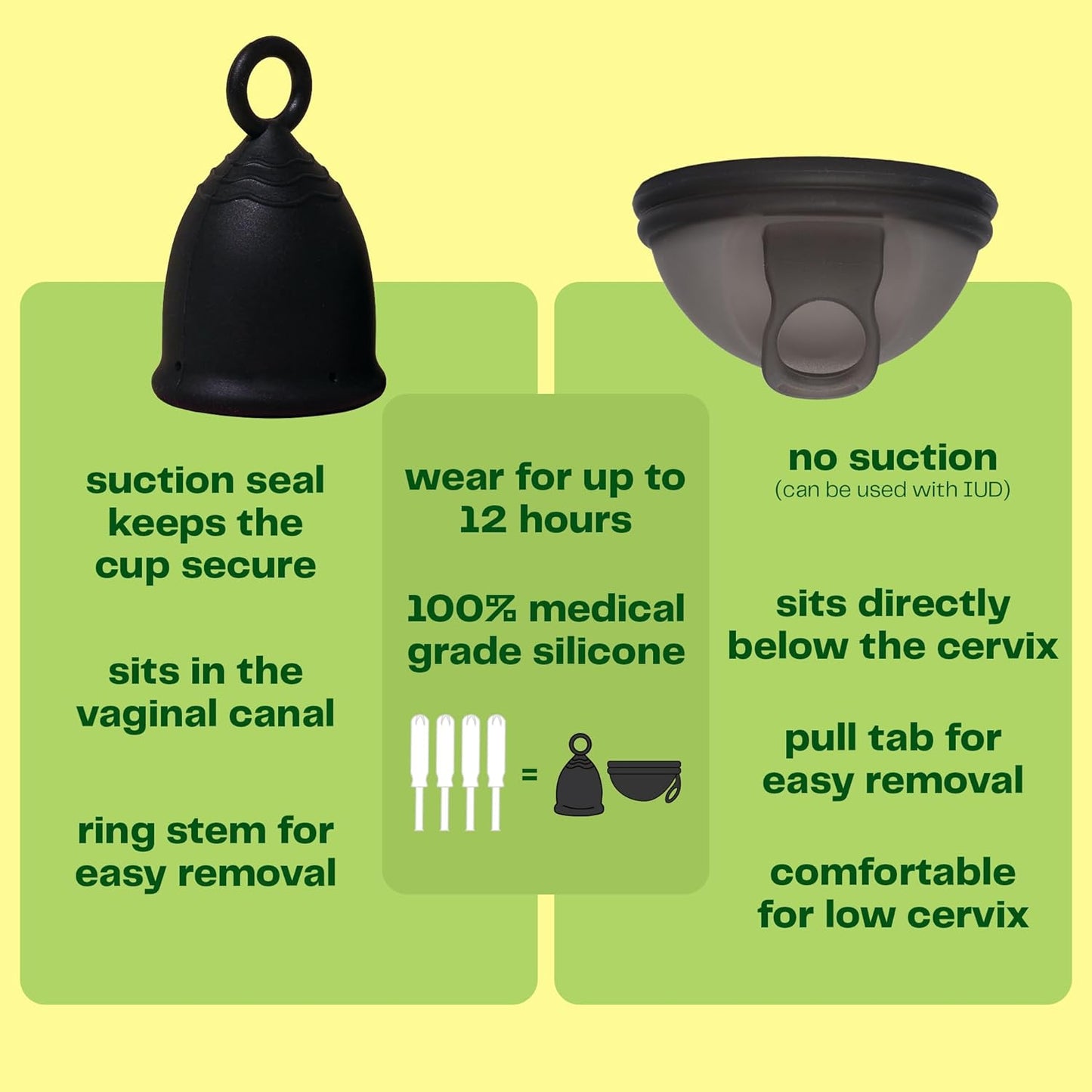 Viv for Your V Extra Small Menstrual Cups, Tweens, Teens, and Petite Frame/Build, Pull Tab Ring Stem Easy Removal, Comfortable 12 Hour Wear, Soft, Silicone Beginner Friendly, Reusable Mini Period Cup