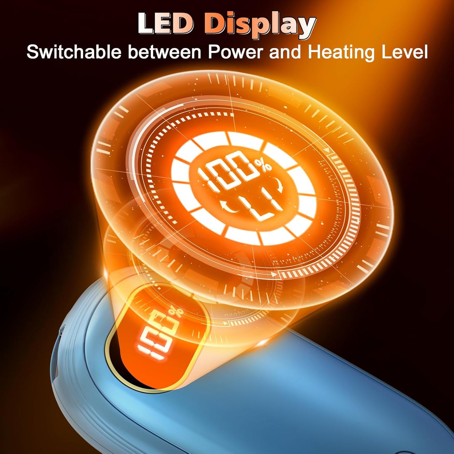 Hand Warmers Rechargeable - Electric Hand Warmers Rechargeable 2 Pack Heat Up to 131℉ with 18Hrs Warmth, Electronic Portable Pocket Heater for Golf Raynauds Camping, Gifts for Women Man