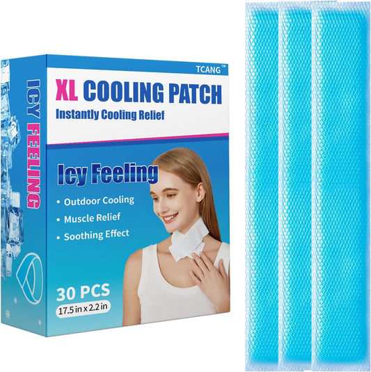 Instant Cooling Ice Packs for Outdoor Activities Summer Heat Relief - Large Disposable Cooling Patches for Neck Body, Camping Hiking Sports, Instant Temperature Drop 30 Pack