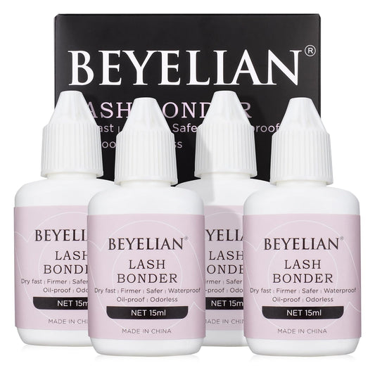 BEYELIAN Lash Bonder for Eyelash Extension Super Bonder Longer Retention Help Glue Bond Better Glue Primer Accelerate Drying Time Low Irritation Water Oil Proof 4 Pack