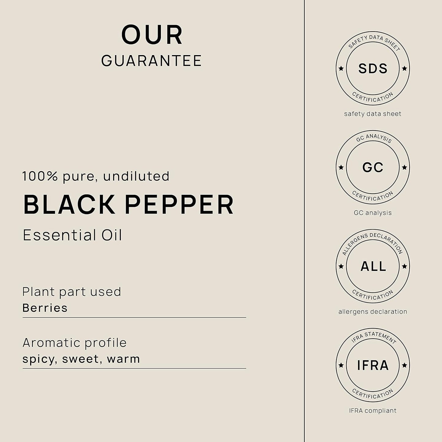 VINEVIDA Black Pepper Essential Oil - 32 oz - Undiluted - DIY Candle Scents - Bulk for Soap Making