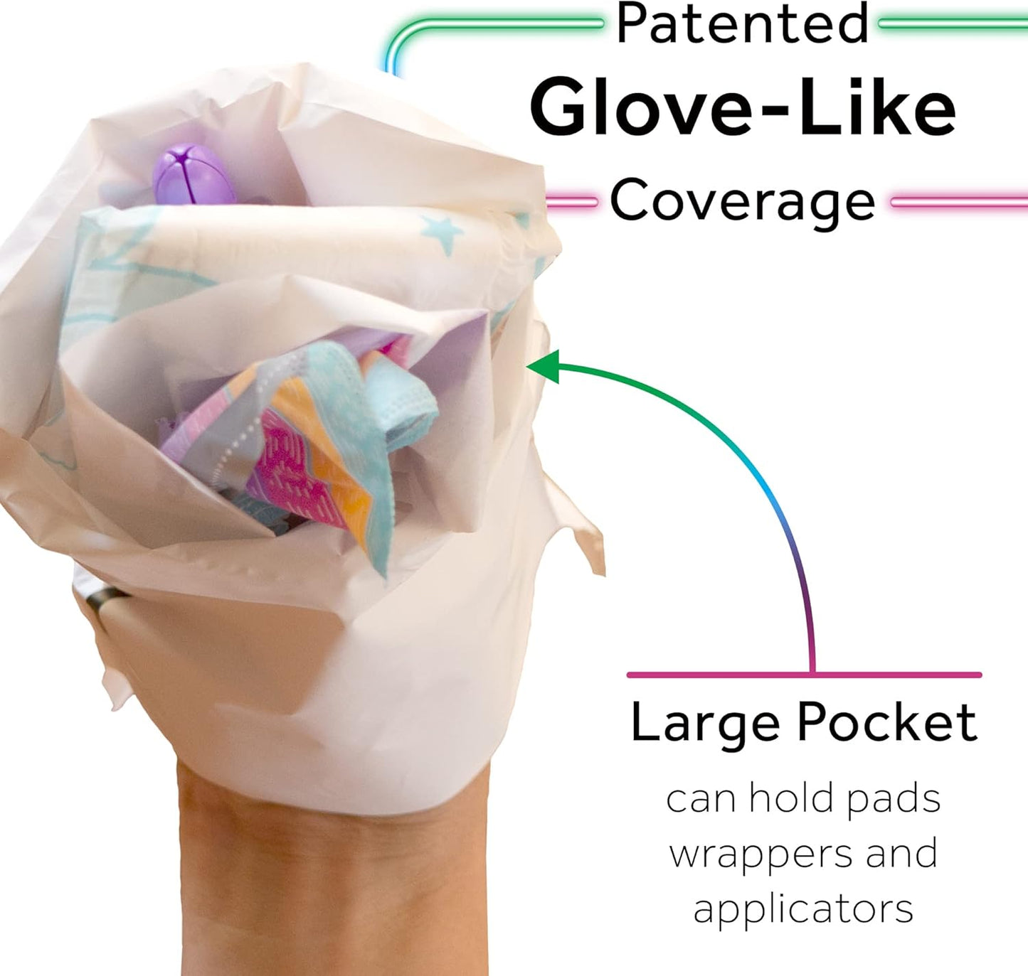 MaskIT Disposal Bags for Pads & Sanitary Napkins, Feminine Hygiene Disposal Bags