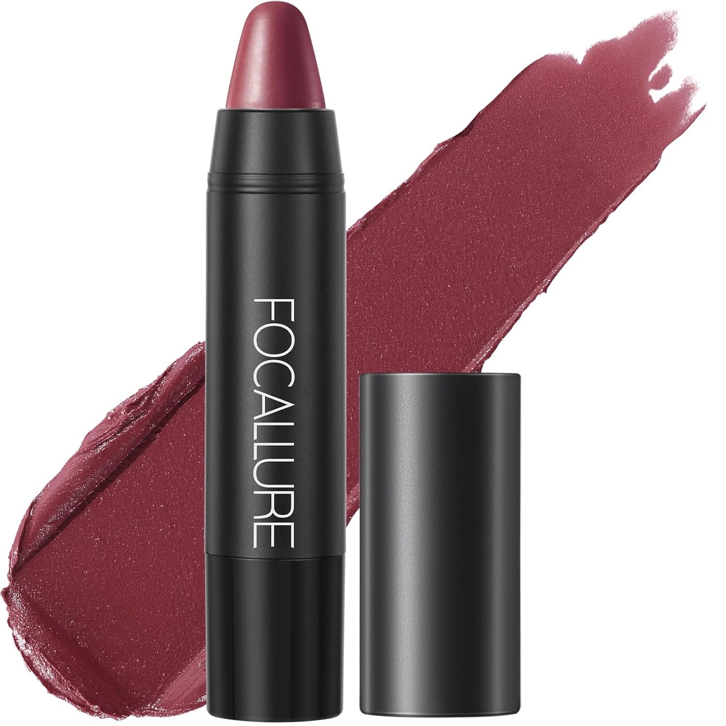 FOCALLURE Ultra Chic Matte Lipstick,Rich Vitamin E Lip Crayon,Lightweight Matte Color without Drying or Fading,Long Lasting Waterproof Lips Makeup,STUDDED KISS