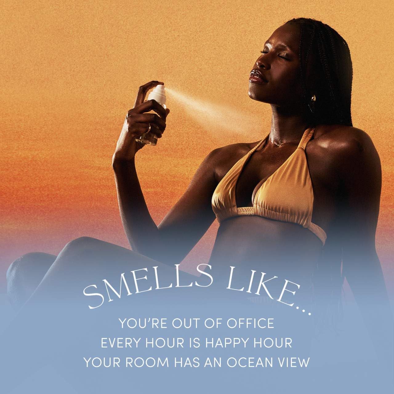 OUAI St. Barts Hair and Body Mist - Tropical-Scented Hair Perfume and Body Spray - Notes of Dragonfruit, Orange Blossom, Tuberose & Musk (3.3 Fl Oz)