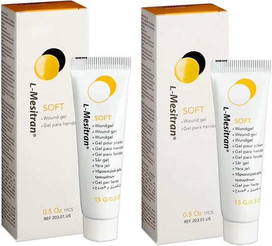 Medical Grade Honey Wound Gel Healing Ointment for Scars Abrasions Burn Hypoallergenic & Soothing Properties for Acute and Superficial Wounds for Elderly & Adults (2 Tubes of 0.5oz)