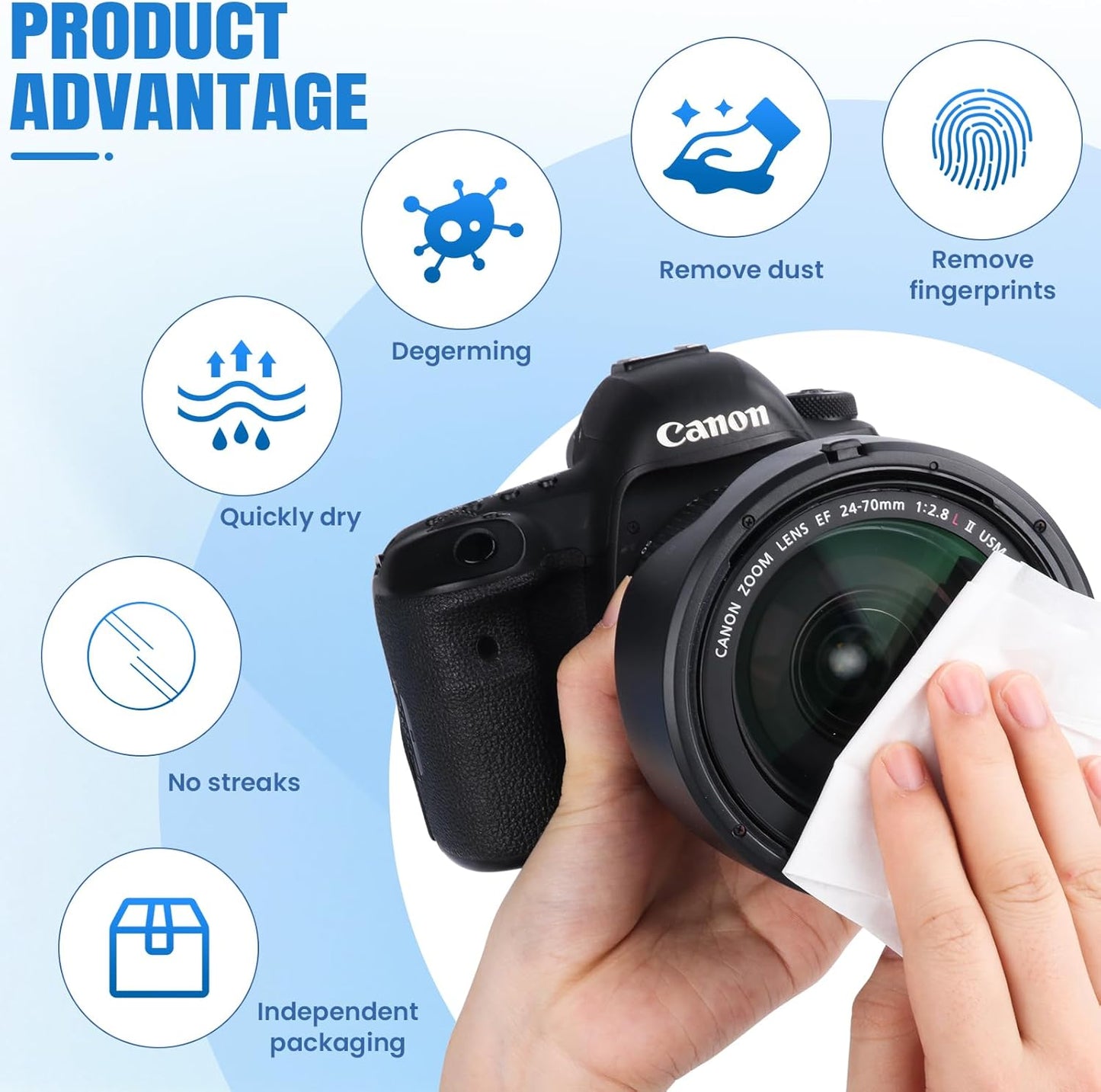 VOISEN Lens Wipes for Eyeglasses,800 Pack Eye Glasses Cleaner Wipes,Pre-Moistened Individually Wrapped Lens Wipes,Non-Scratching Non-Streaking,Safe for Eyeglasses, Goggles, Camera Lens, Phone