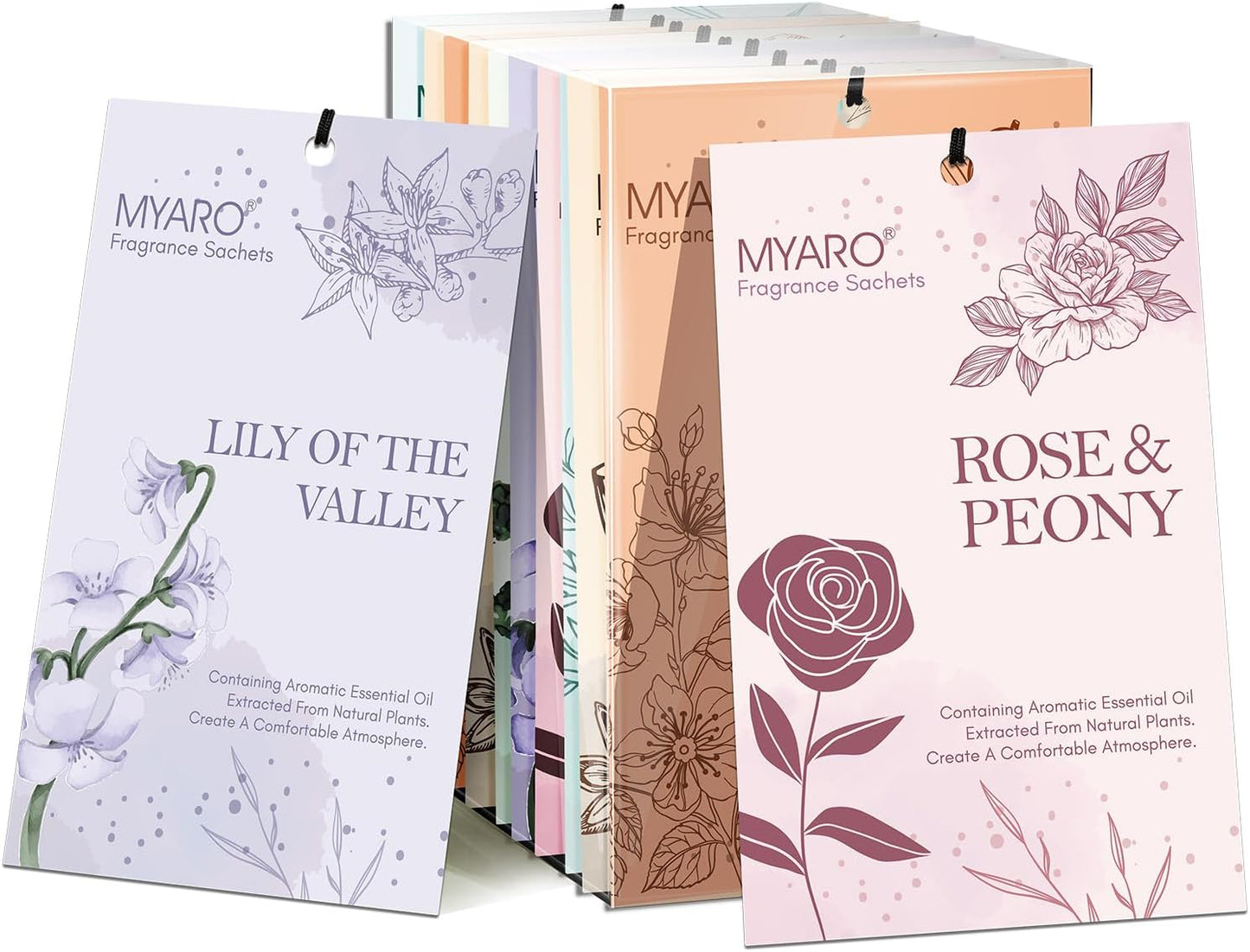 MYARO 12 PCS Sachets Scented for Closet and Drawer, Long-Lasting Sachets Bags, Potpourri Bags Home Fragrance for Lover