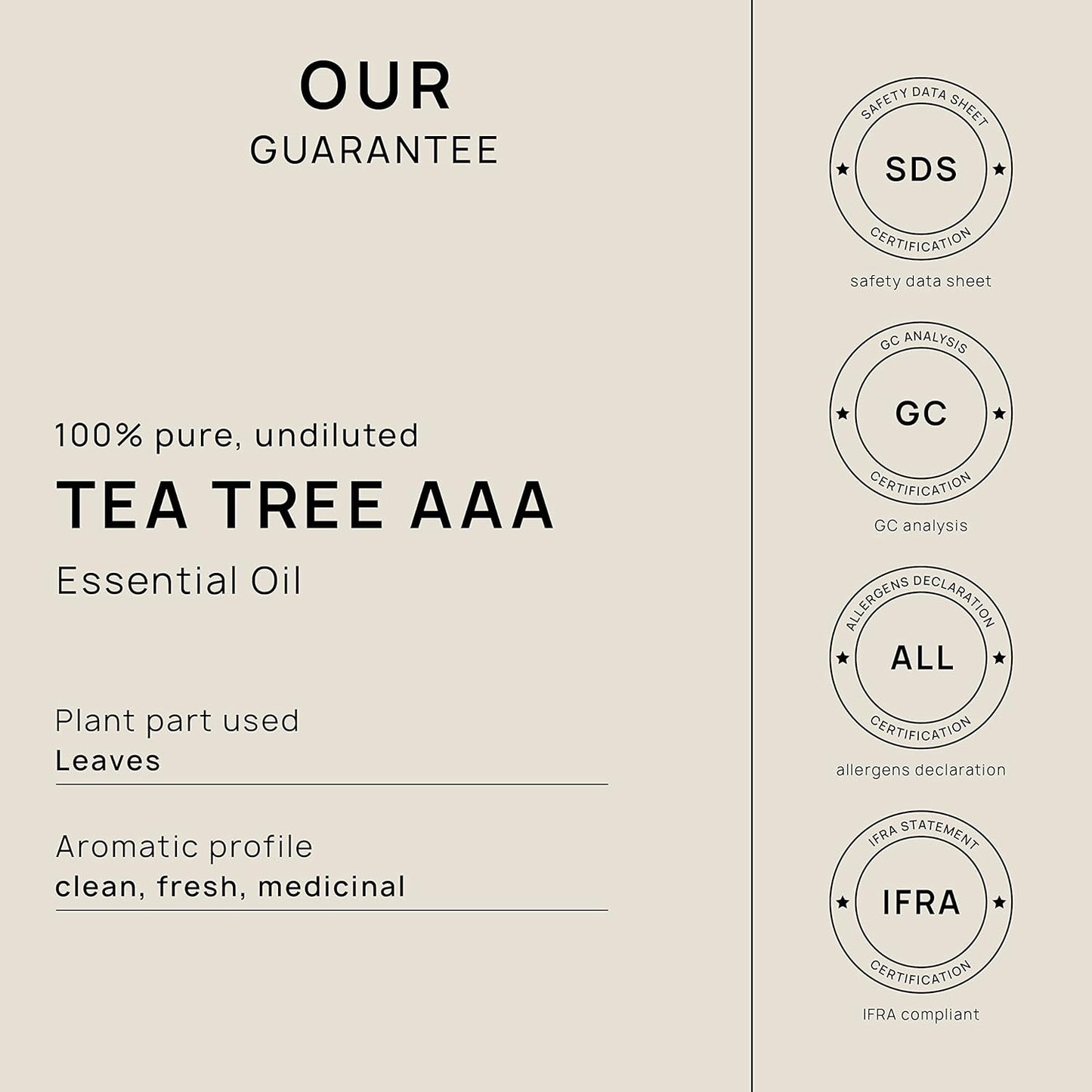 VINEVIDA Tea Tree Essential Oil 32 oz - Undiluted Tea Tree Oil 32 oz - Tea Tree Candle Oil Scent - DIY Candle Scents for Candlemaking - Bulk Essential Oil for Soap Making Safe for Skin