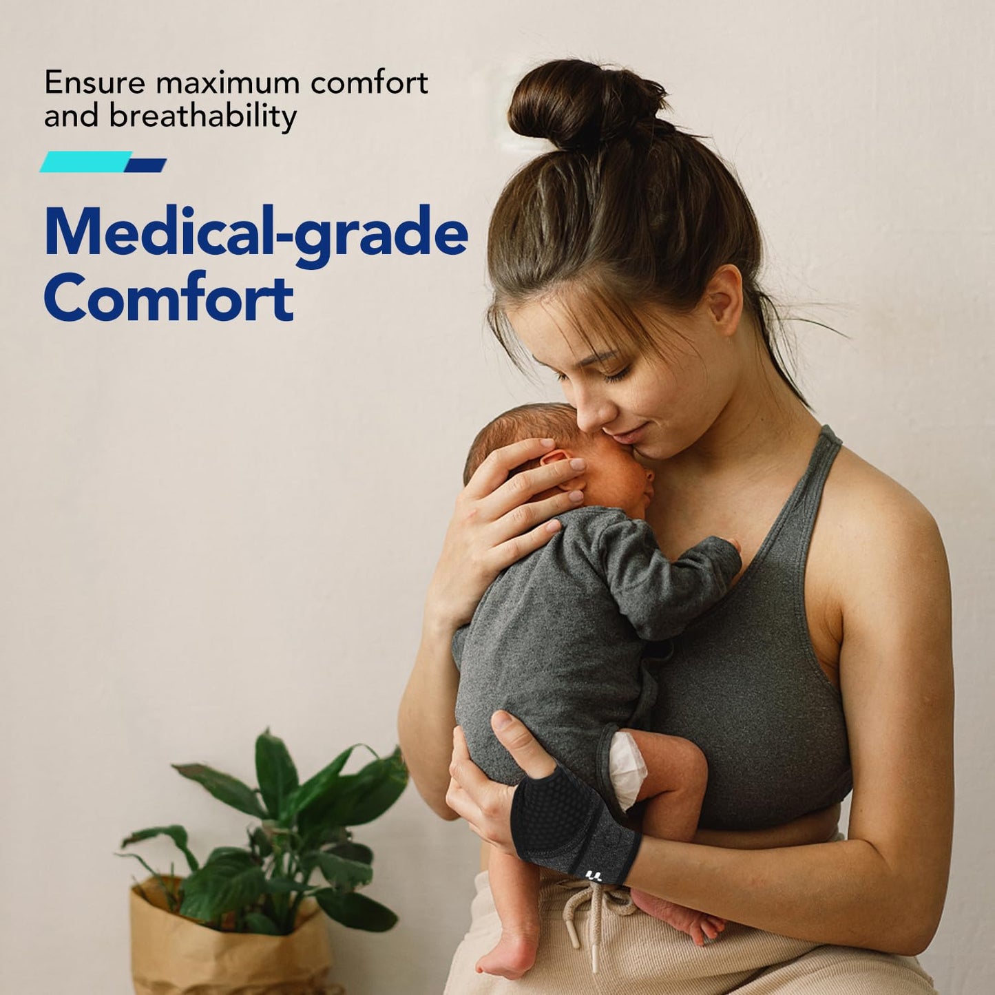 Wrist Brace with Soft Thumb Opening for Mild Carpal Tunnel Tendonitis Arthritis Sprains (Not for Thumb), Compression Hand Brace for Women Men, Wrist Support Strap for Sports Work Typing Sleeping