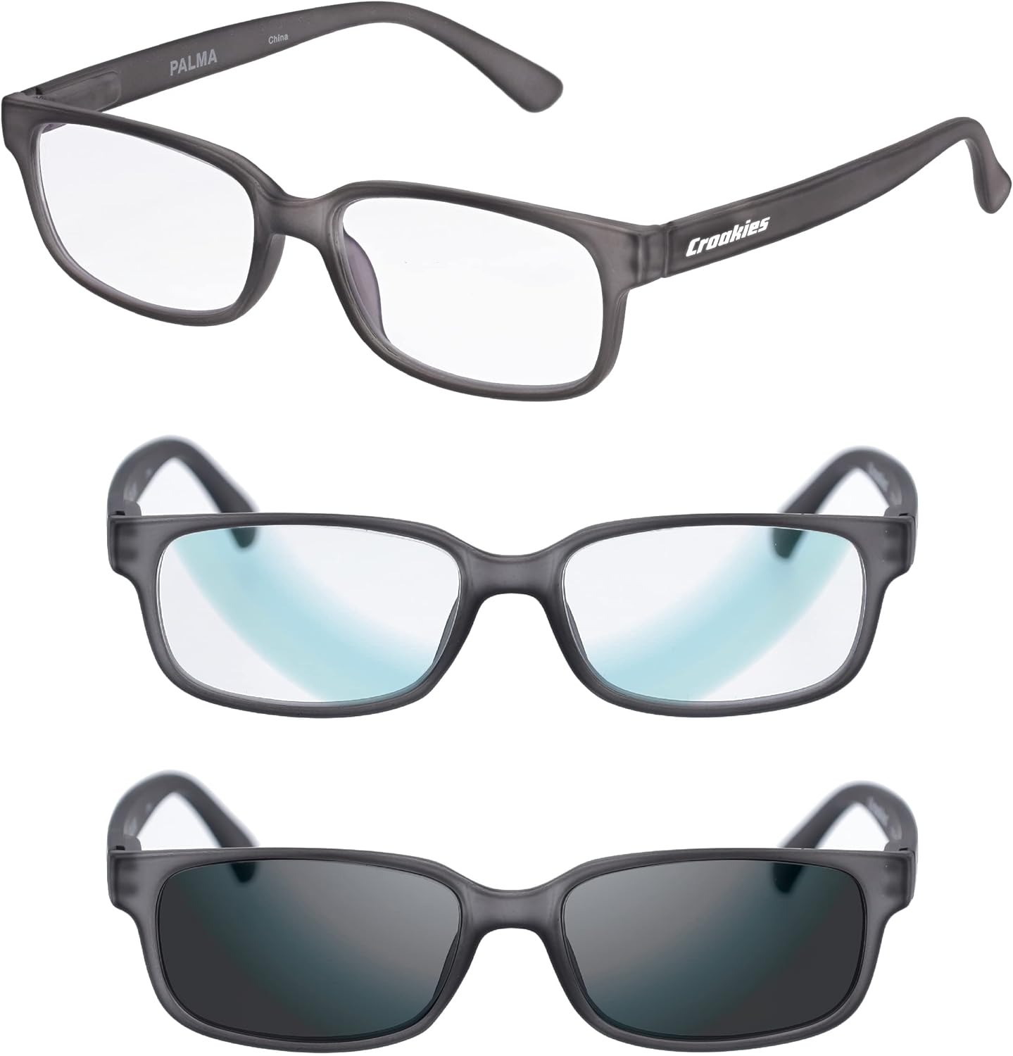 Croakies Palma Photochromic Eyewear | UV400 Sunglass and Bluelight Protective Eyeglass For Outdoor and HEV Devices | Bundle