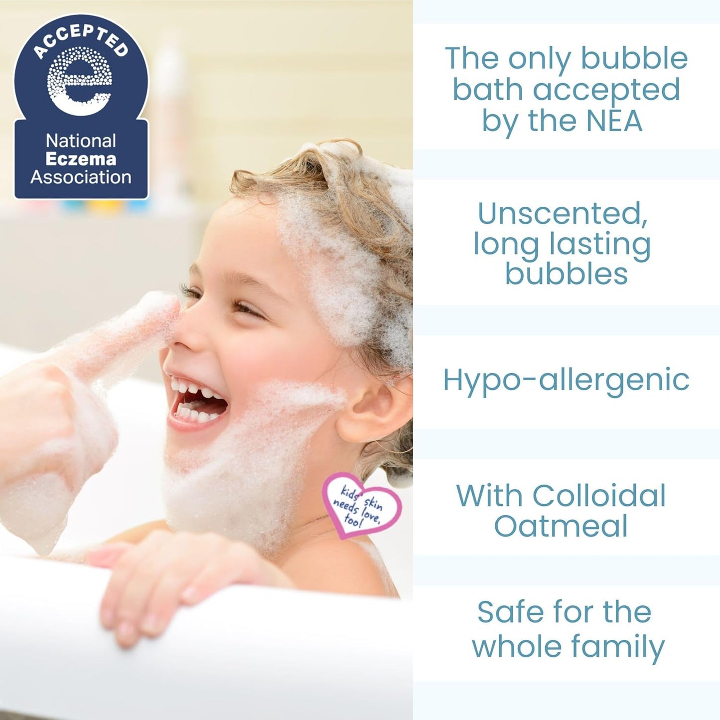 TruKid Bubble Podz Bubble Bath for Kids, Toddlers, & Babies, NEA-Accepted for Eczema, Gentle Refreshing Colloidal Oatmeal Bath Bomb for Sensitive Skin, pH Balanced, Tear Free, Unscented (60 Podz)