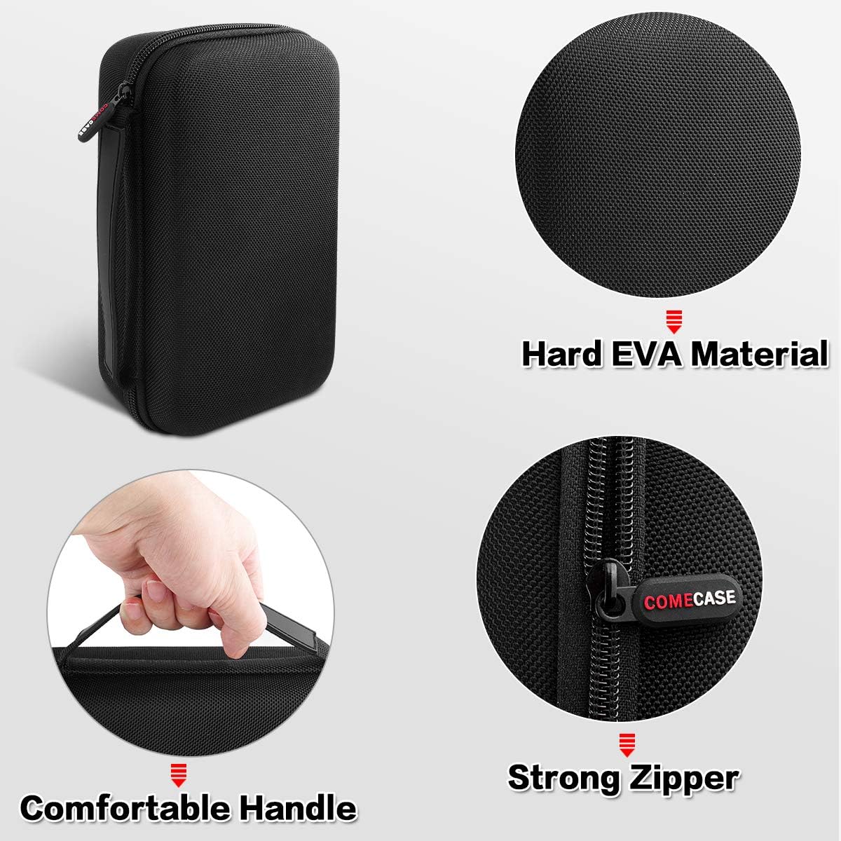 Case for Hatteker/for oneisall/for Ufree/for Novah Hair Clipper, Beard Trimmer Organizer Storage for Men Hair Cutting Kit Precision Shaver, with Inner Net Bag for Grooming Kit (Case Only)