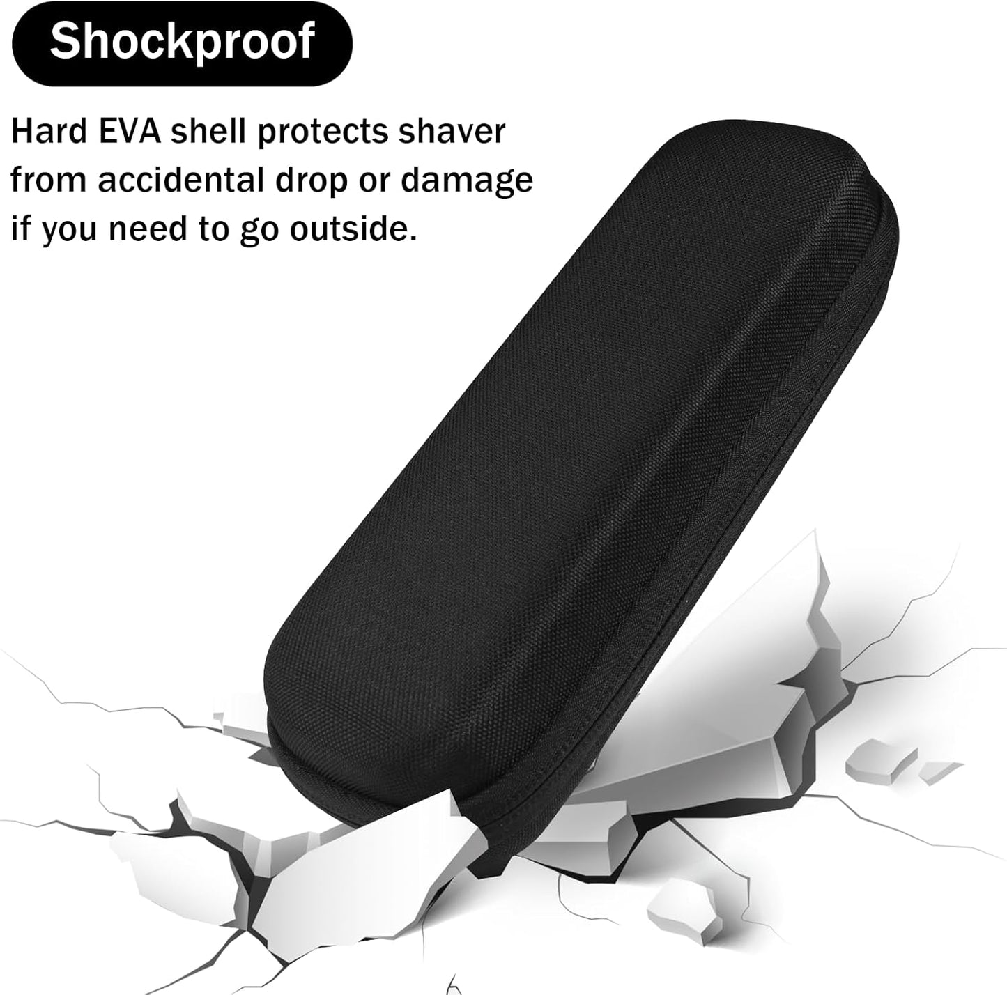 Hard Travel Carrying Case for Hybrid Electric Trimmer and Shaver, Portable Organizer Storage Bag for QP2520, QP2530, QP2620, QP2630- Black