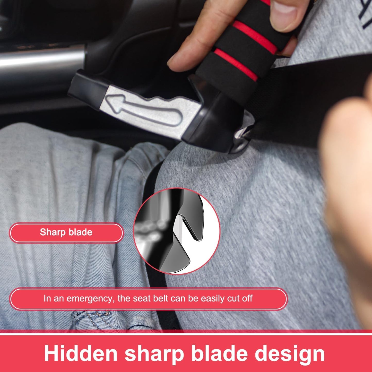 EVEME 2 Pack Car Door Handle for Elderly Car Handle Assist Support Multifunction Door Latch for Seniors and Handicapped