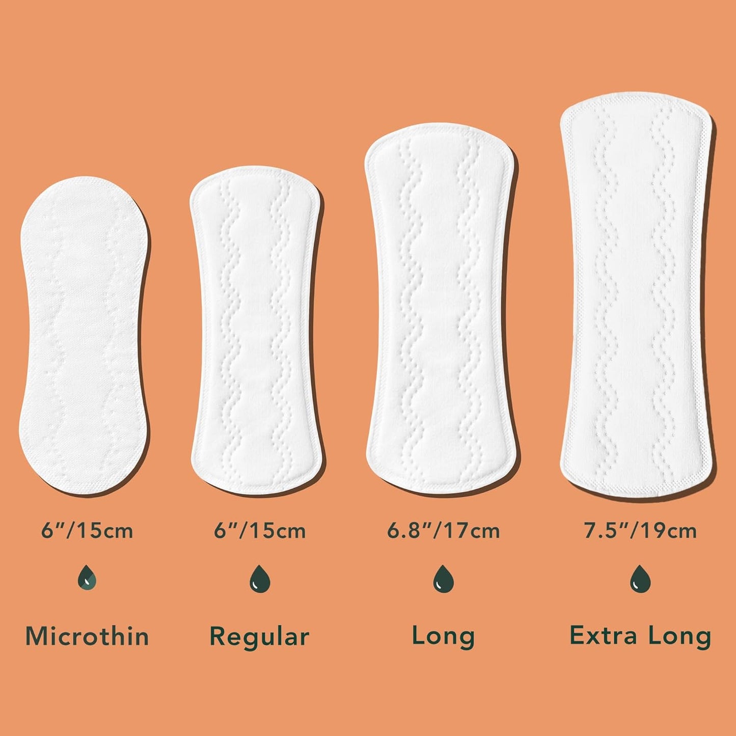 Rael Panty Liners for Women, Organic Cotton Cover - Long Pantiliners, Light Absorbency, Unscented, Chlorine Free (Long, 80 Count)