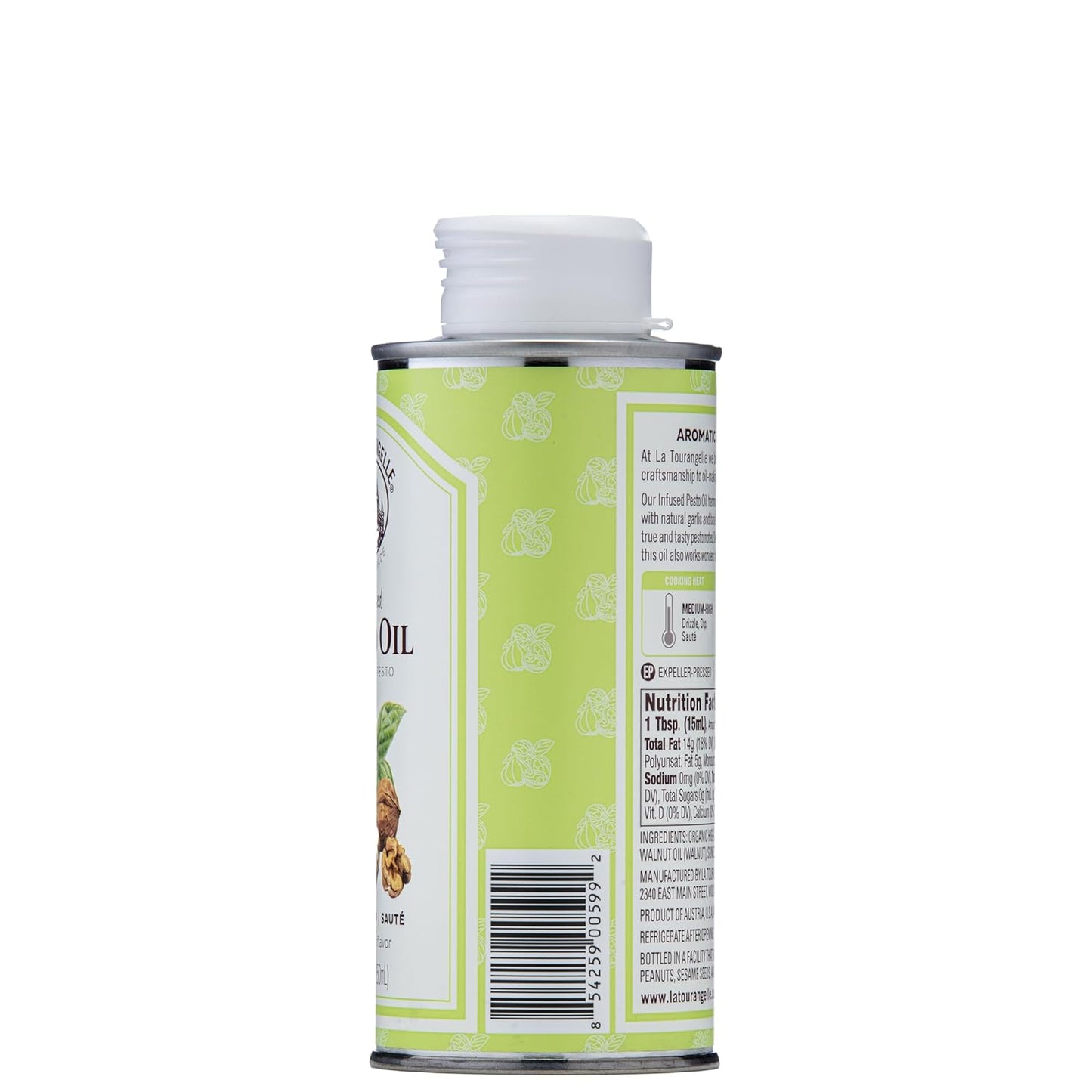 La Tourangelle, Pesto Infused Oil, Drizzle onto Pasta and Salads, Whisk in Seasonings for Easy Dipping Sauce, Vinaigrette, or Marinade, 8.45 fl oz