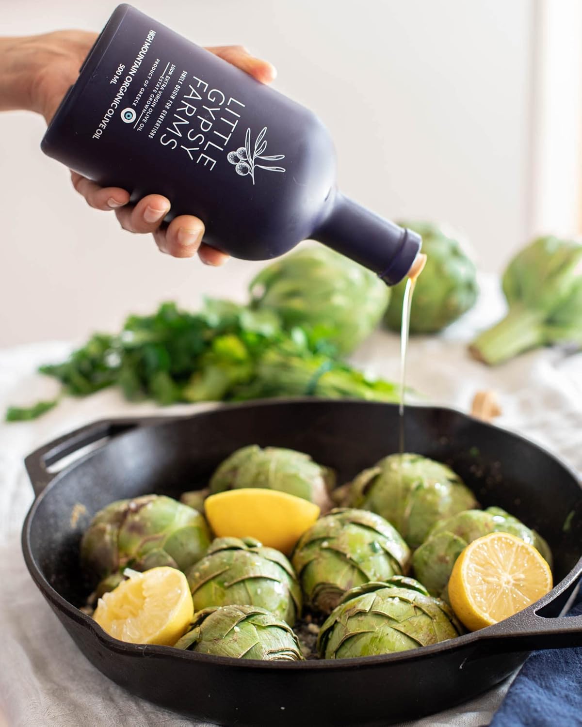 High Mountain Organic EVOO from Little Gypsy Farms | Extra Virgin Olive Oil from a Single Estate in Greece | First Cold-Pressed | High Polyphenols & Amino Acids | Non-GMO | 350ml